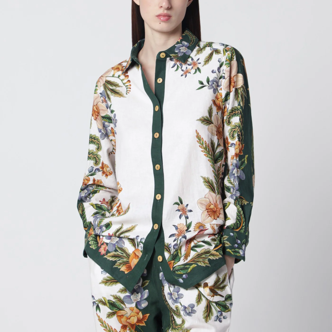 FARM Rio Sand Nature shirt in linen blend