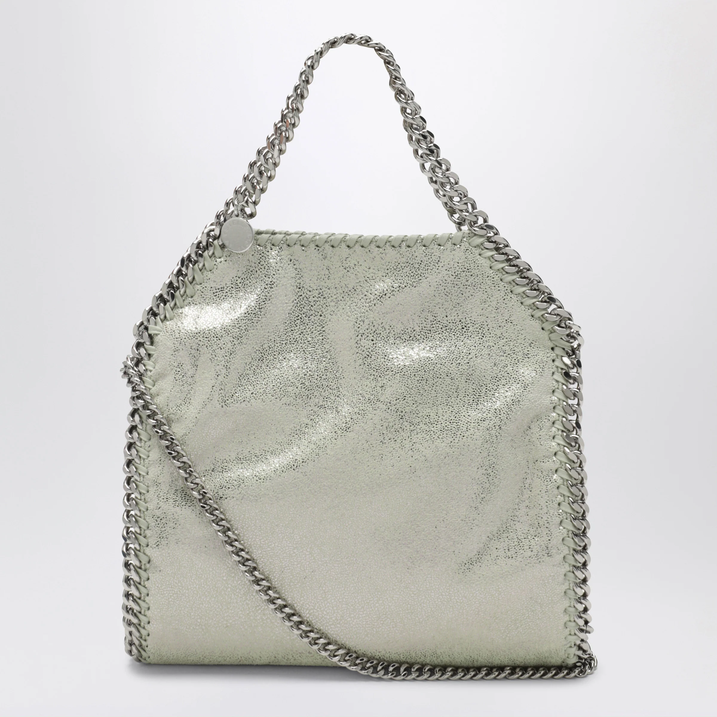 Mini Falabella tote bag in light lime green by Stella McCartney