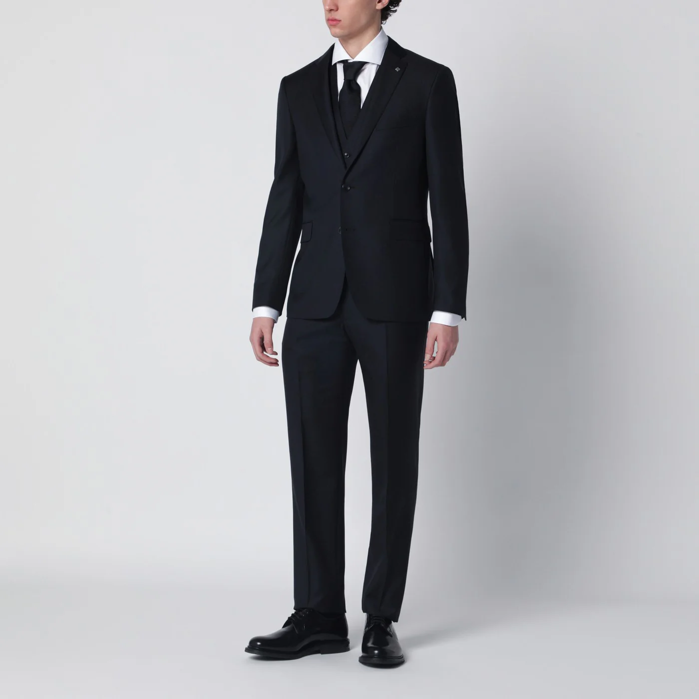 Tagliatore Single-breasted navy blue wool suit