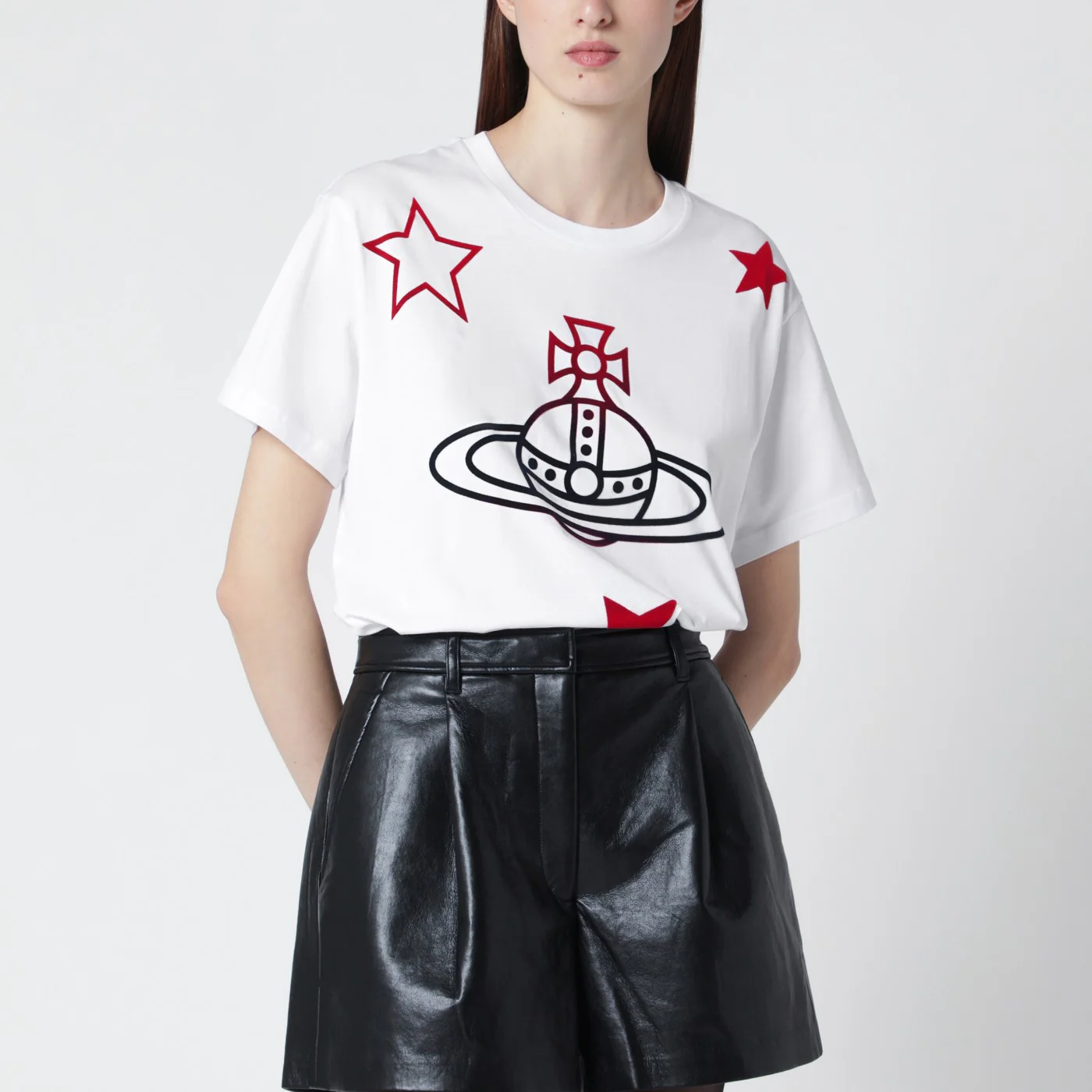 Vivienne Westwood White Orb and Stars T-shirt