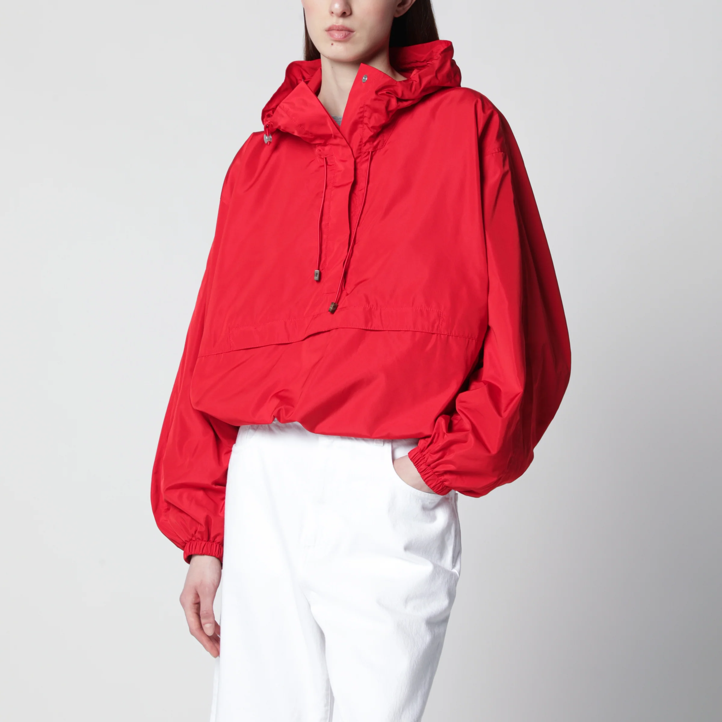Róhe Red windbreaker in silk-blend fabric