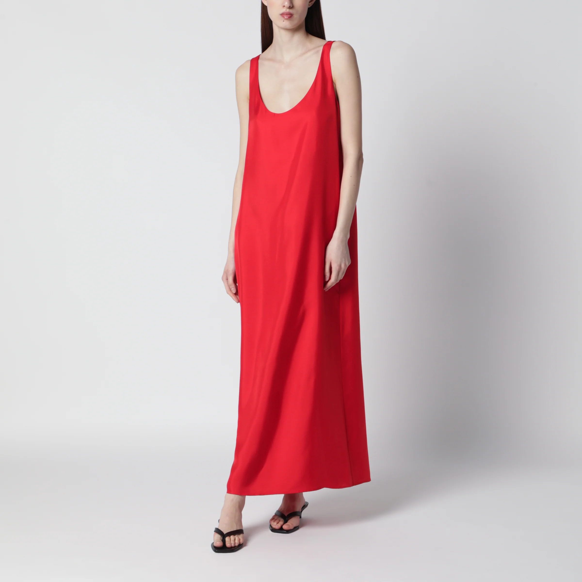 Róhe Red silk dress