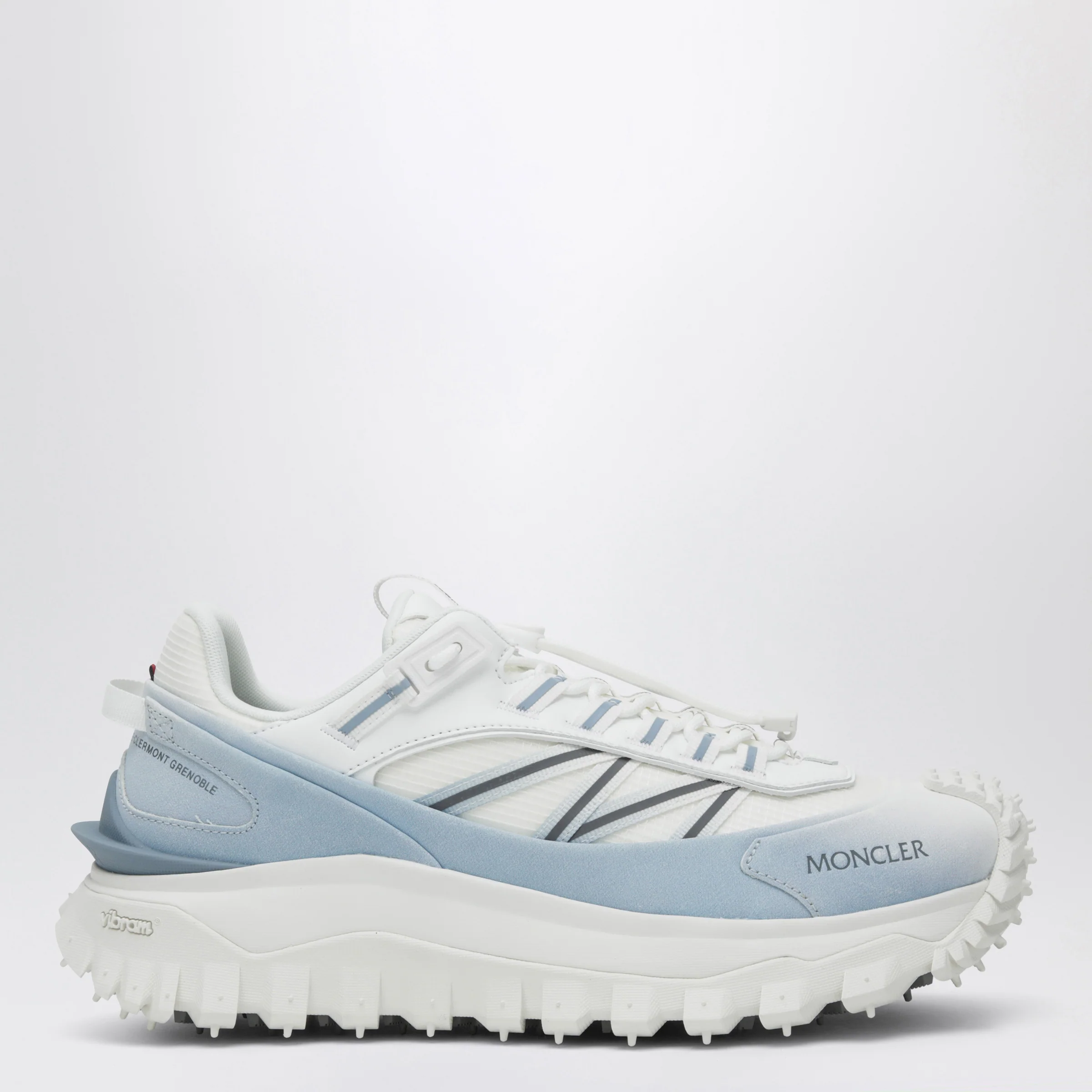 Moncler Trailgrip sneakers white/light blue with Vibram® Megagrip sole