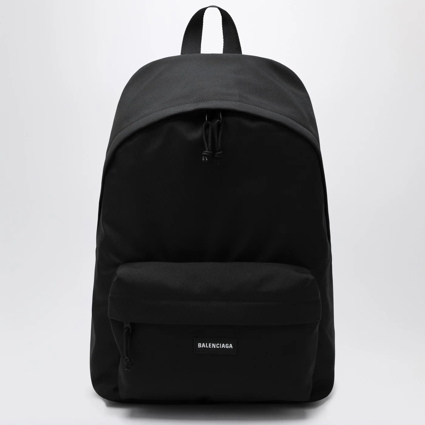 Balenciaga Black Explorer backpack with logo patch