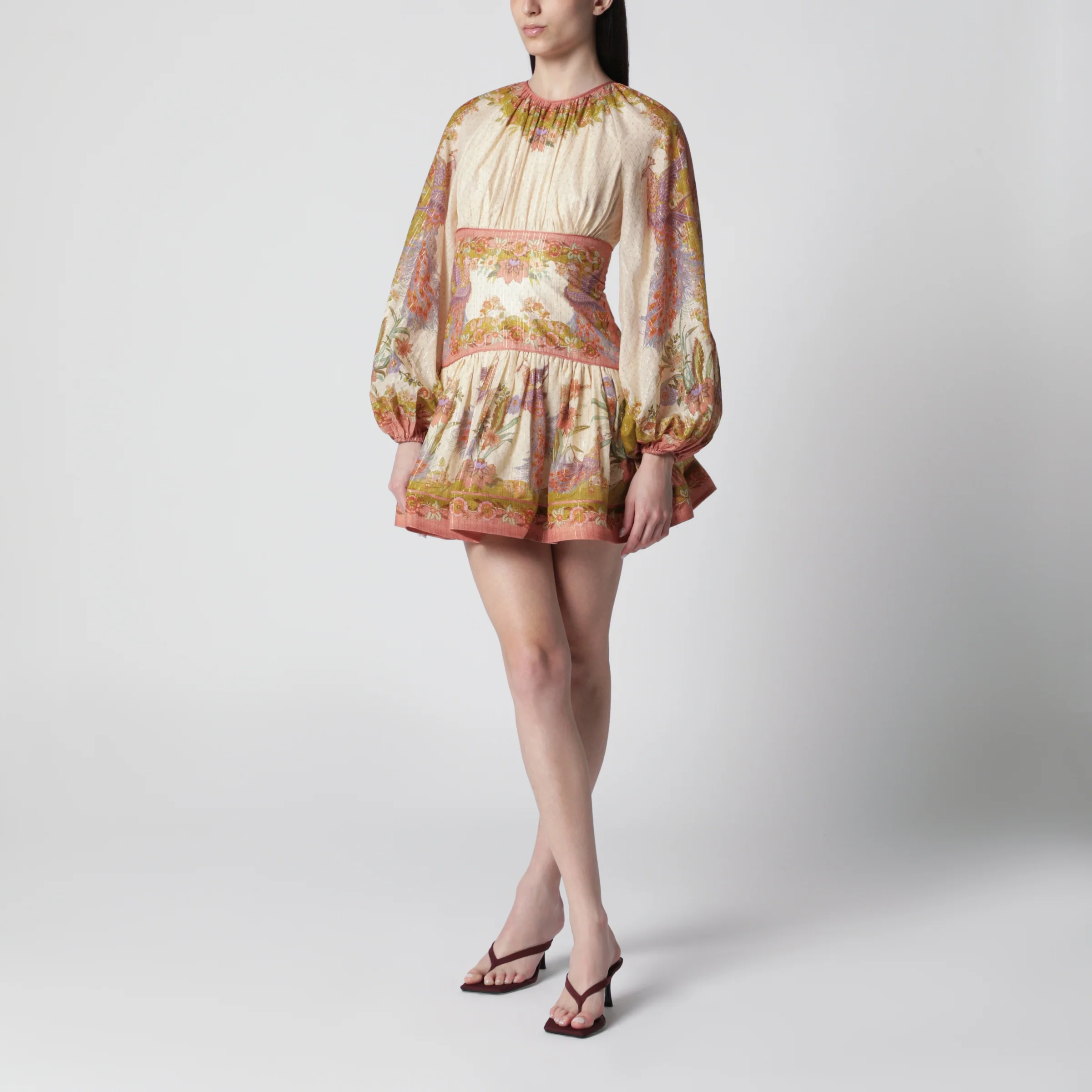 ZIMMERMANN Indra mini dress with floral motif