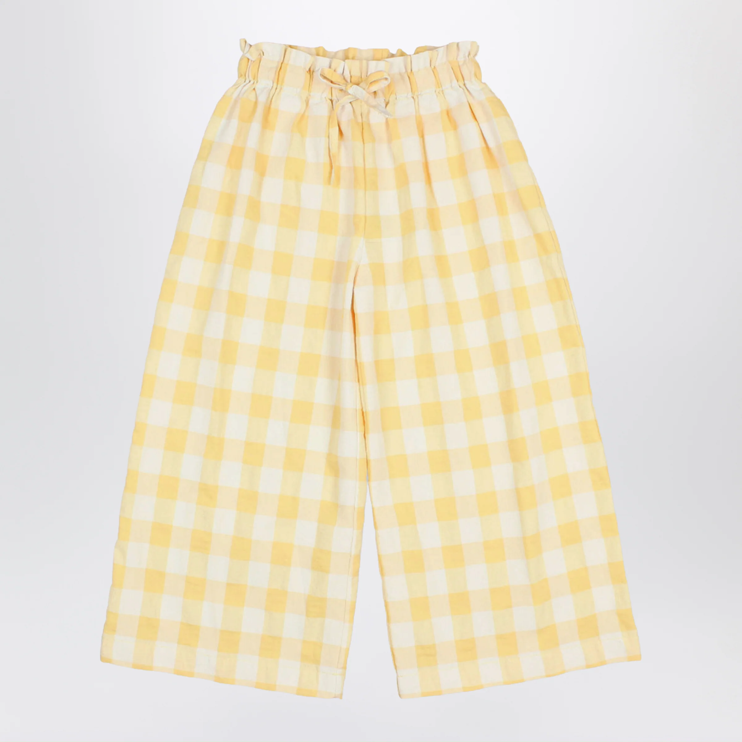Búho Cotton blend trousers with check pattern