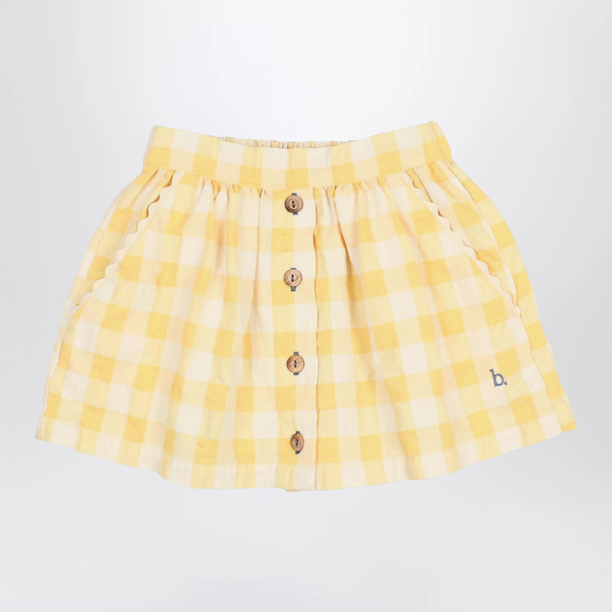 Búho Cotton blend skirt with check pattern