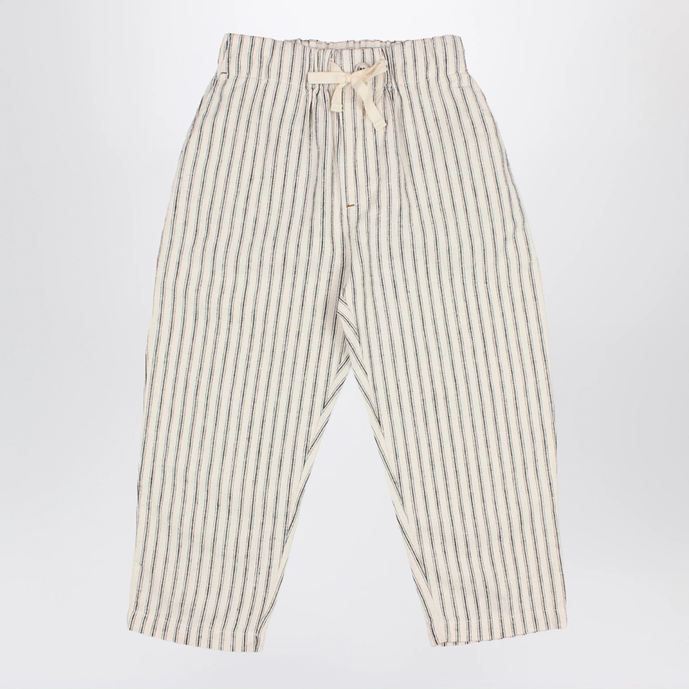 Búho Striped linen blend trousers