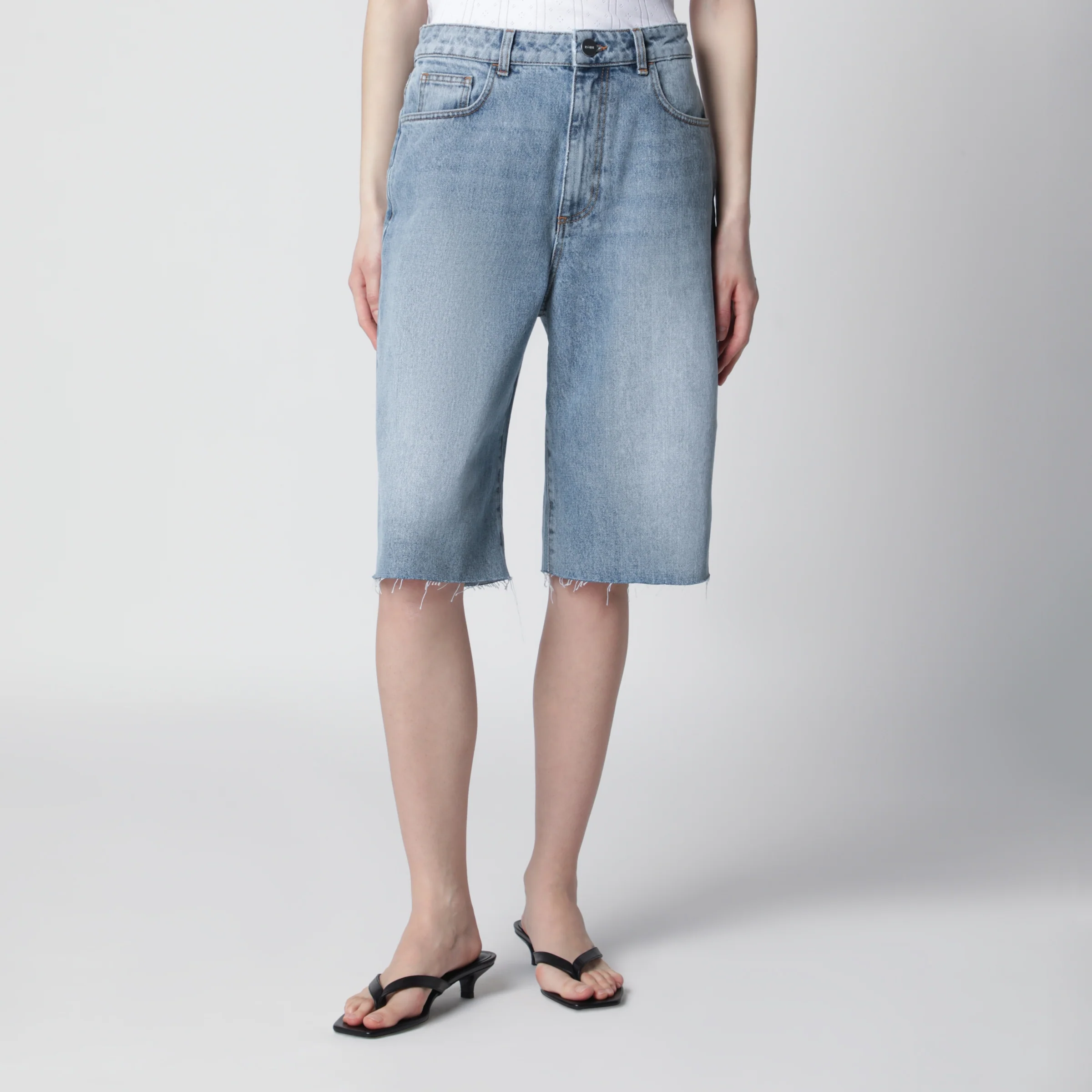 Róhe Classic blue denim bermuda shorts