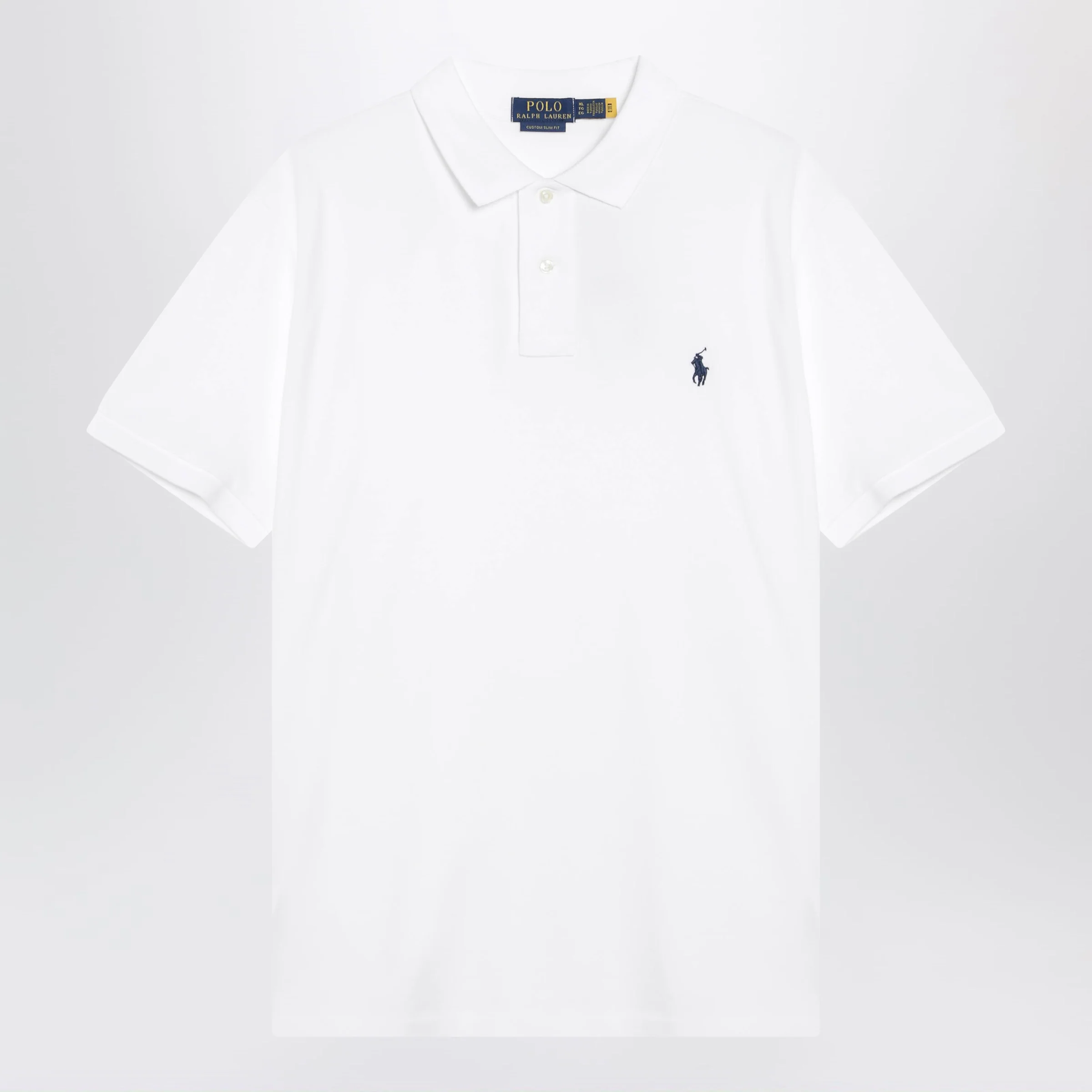 Polo Ralph Lauren White cotton Custom Slim-Fit polo