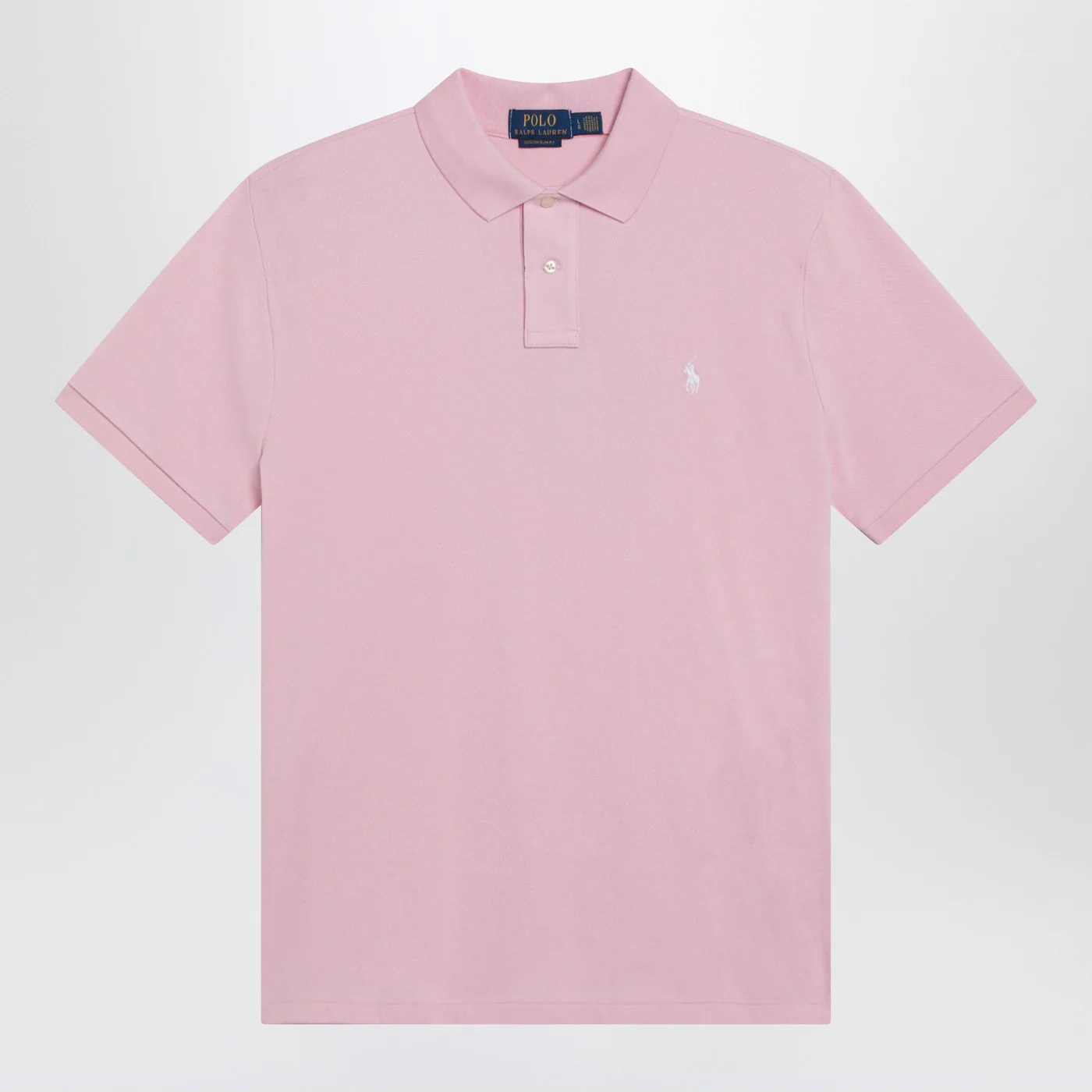 Polo Ralph Lauren Pink Custom Slim-Fit cotton polo shirt