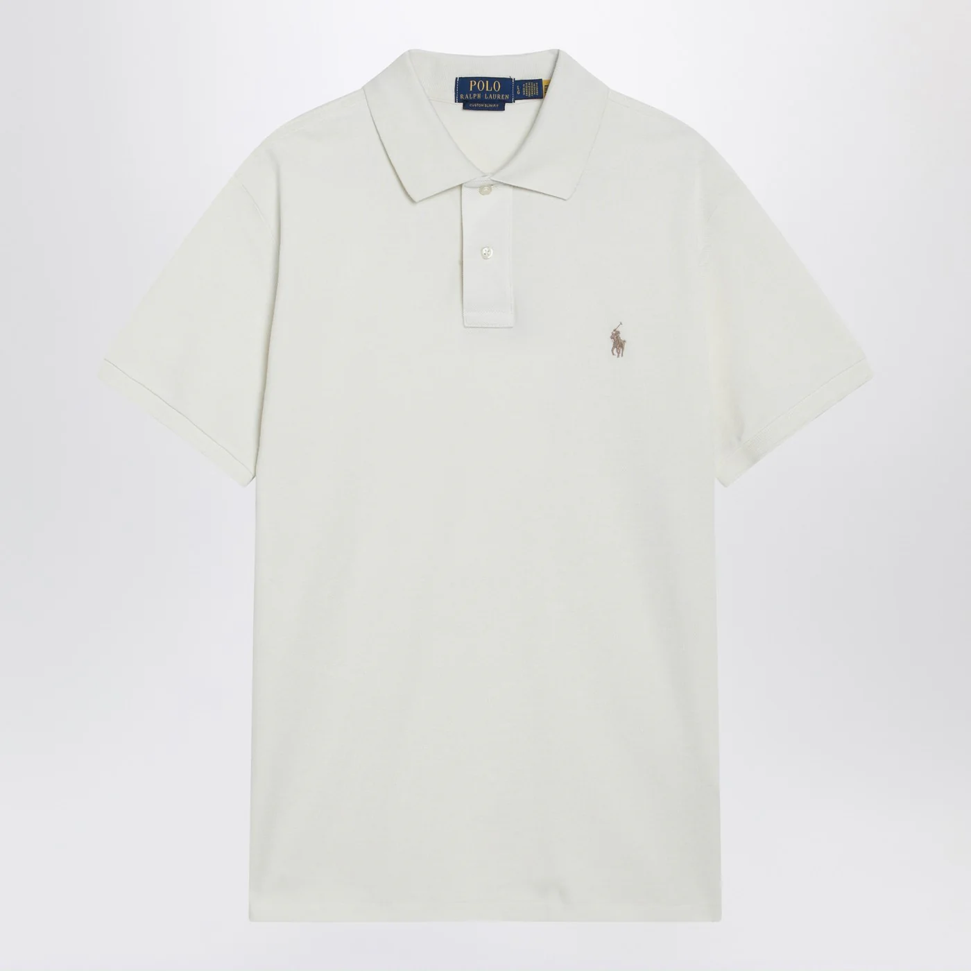 Polo Ralph Lauren Cream-colored cotton Custom Slim-Fit polo shirt