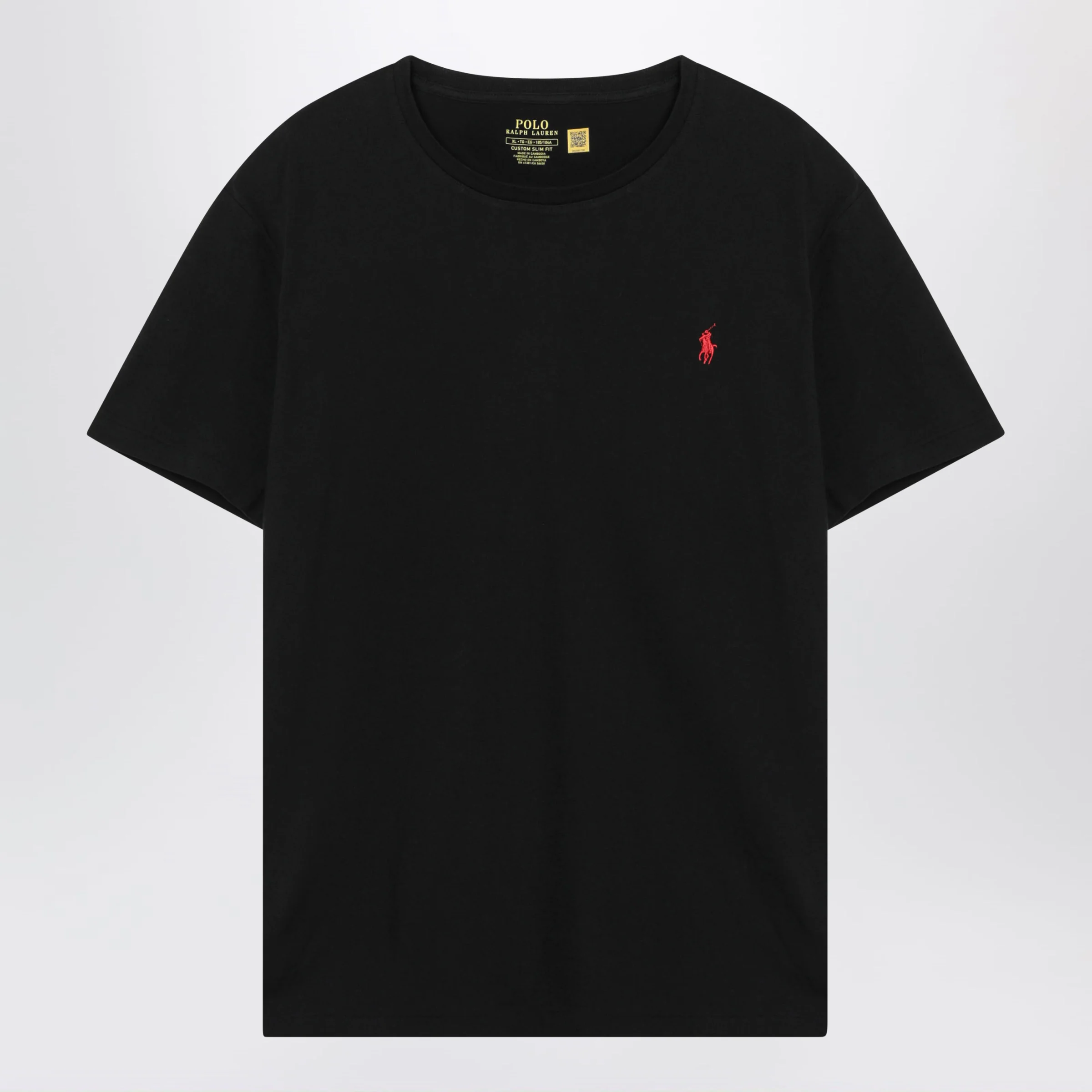 Polo Ralph Lauren T-shirt black in cotton Custom Slim-Fit