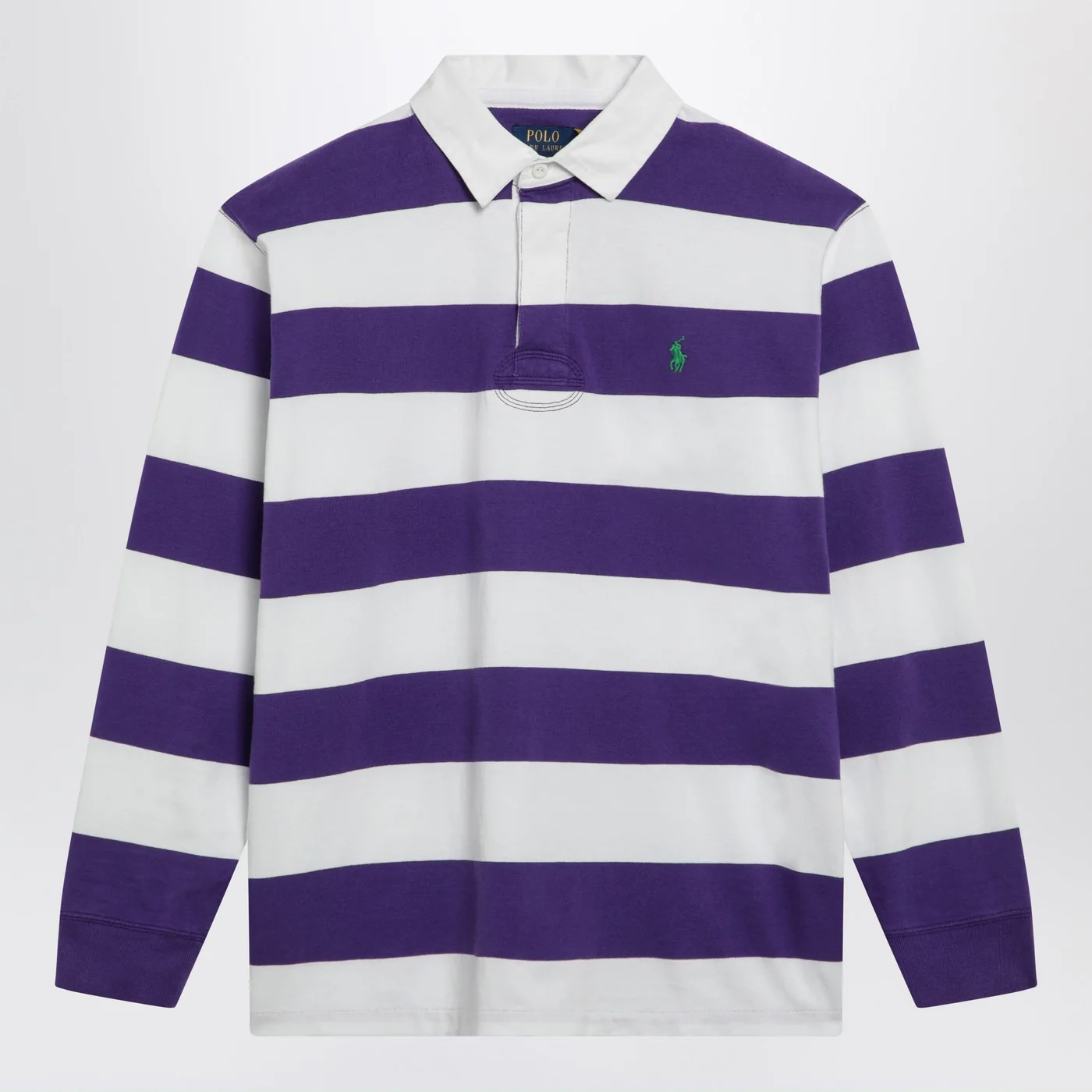 Polo Ralph Lauren White/purple striped Classic Fit polo shirt