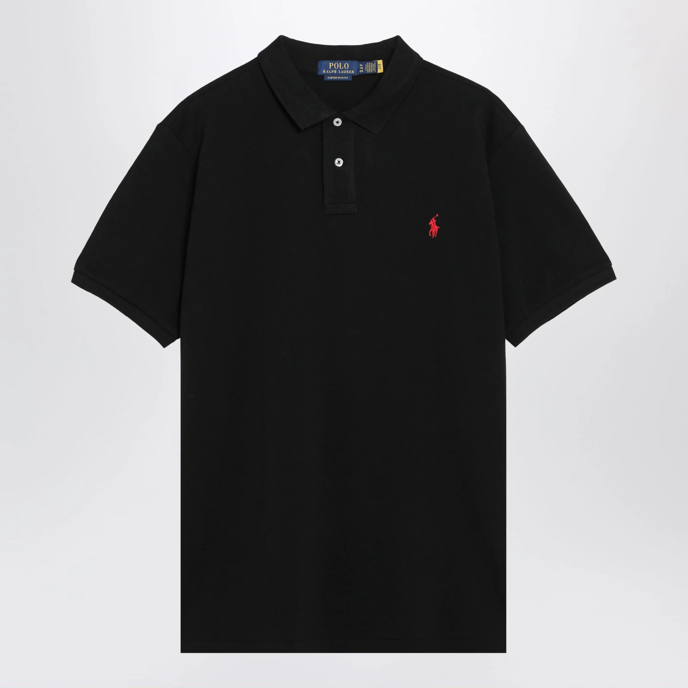 Polo Ralph Lauren Black cotton Custom Slim-Fit polo