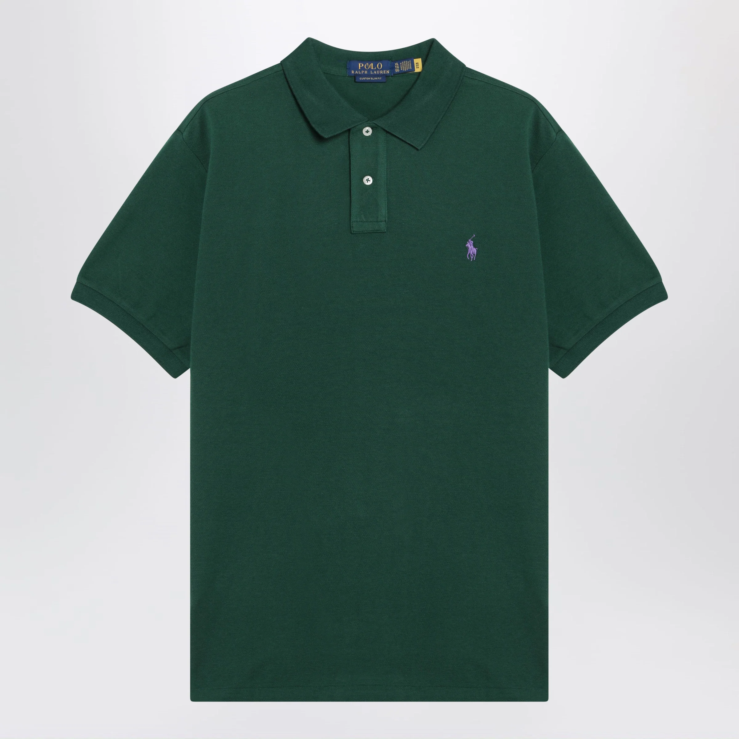 Polo Ralph Lauren Forest green cotton Custom Slim-Fit polo shirt