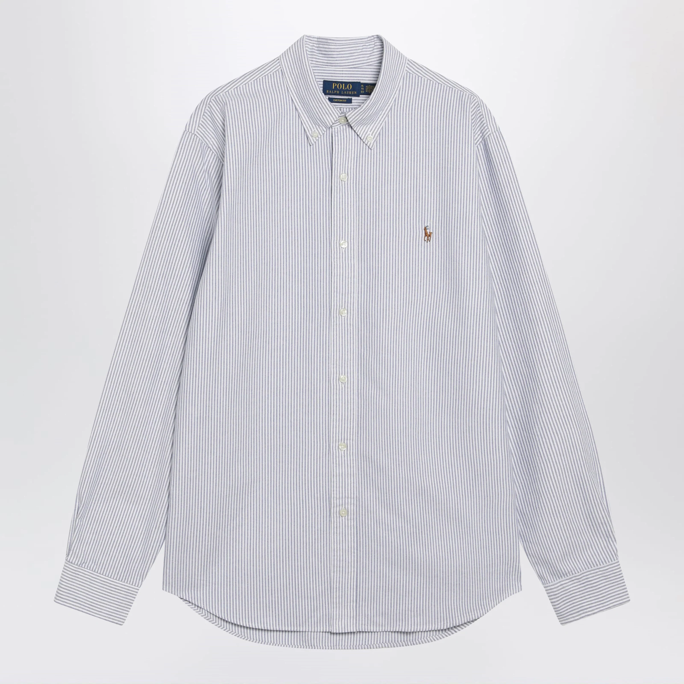 Polo Ralph Lauren Light blue/white striped Oxford Custom-Fit shirt