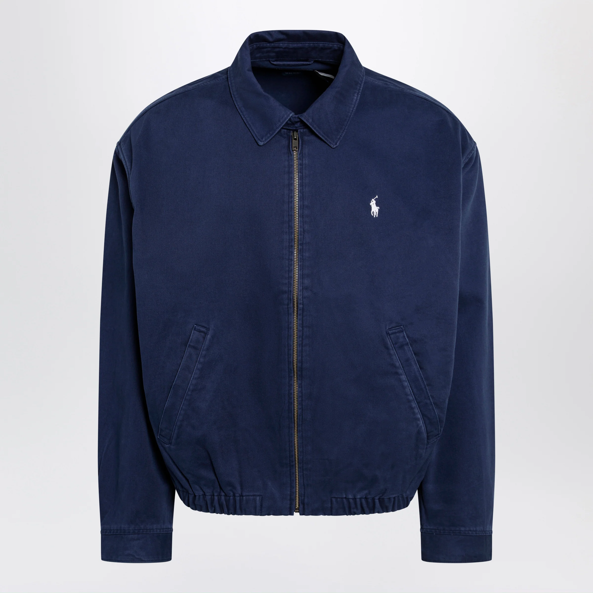 Polo Ralph Lauren Navy blue zip-up jacket in cotton