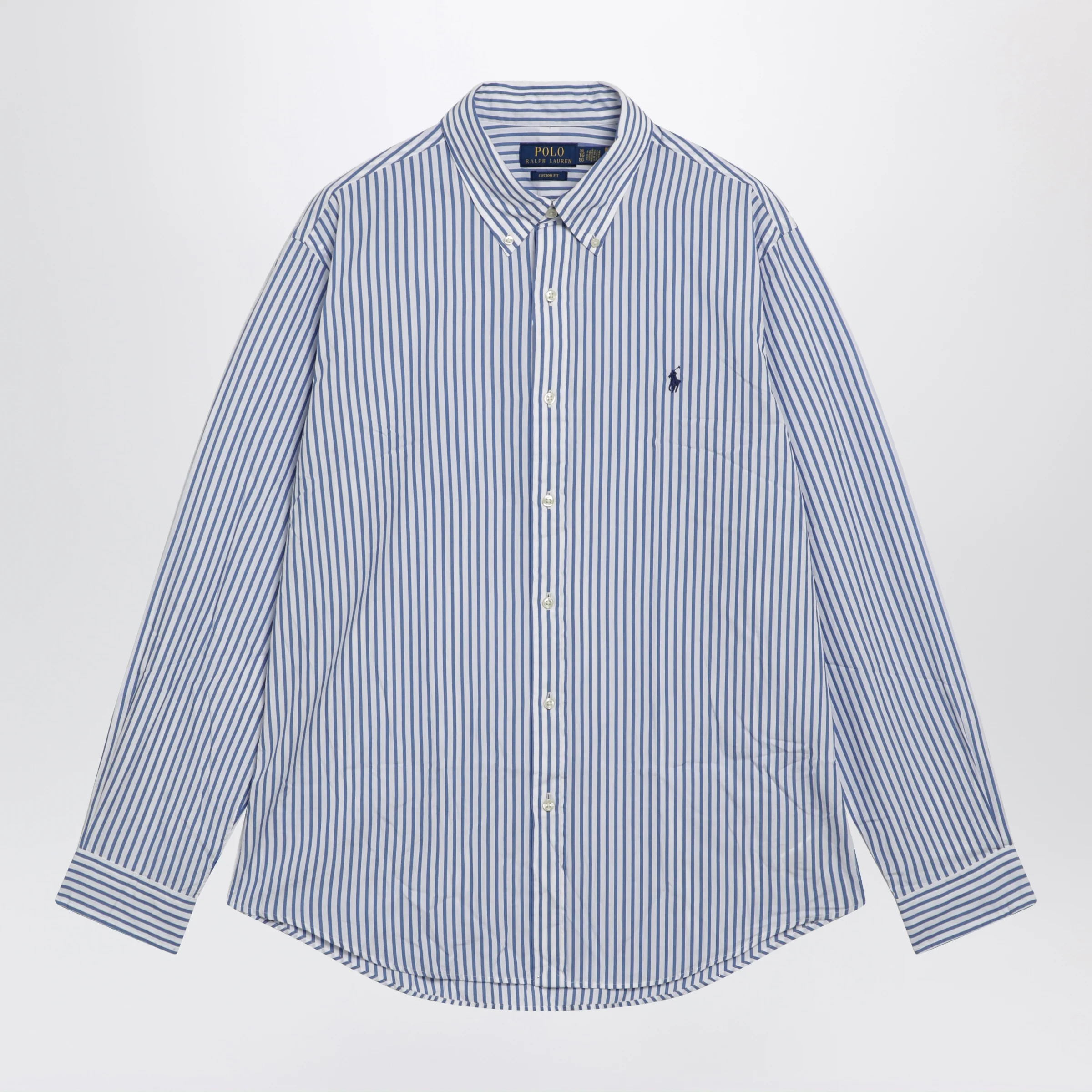 Polo Ralph Lauren White/blue striped Custom-Fit shirt