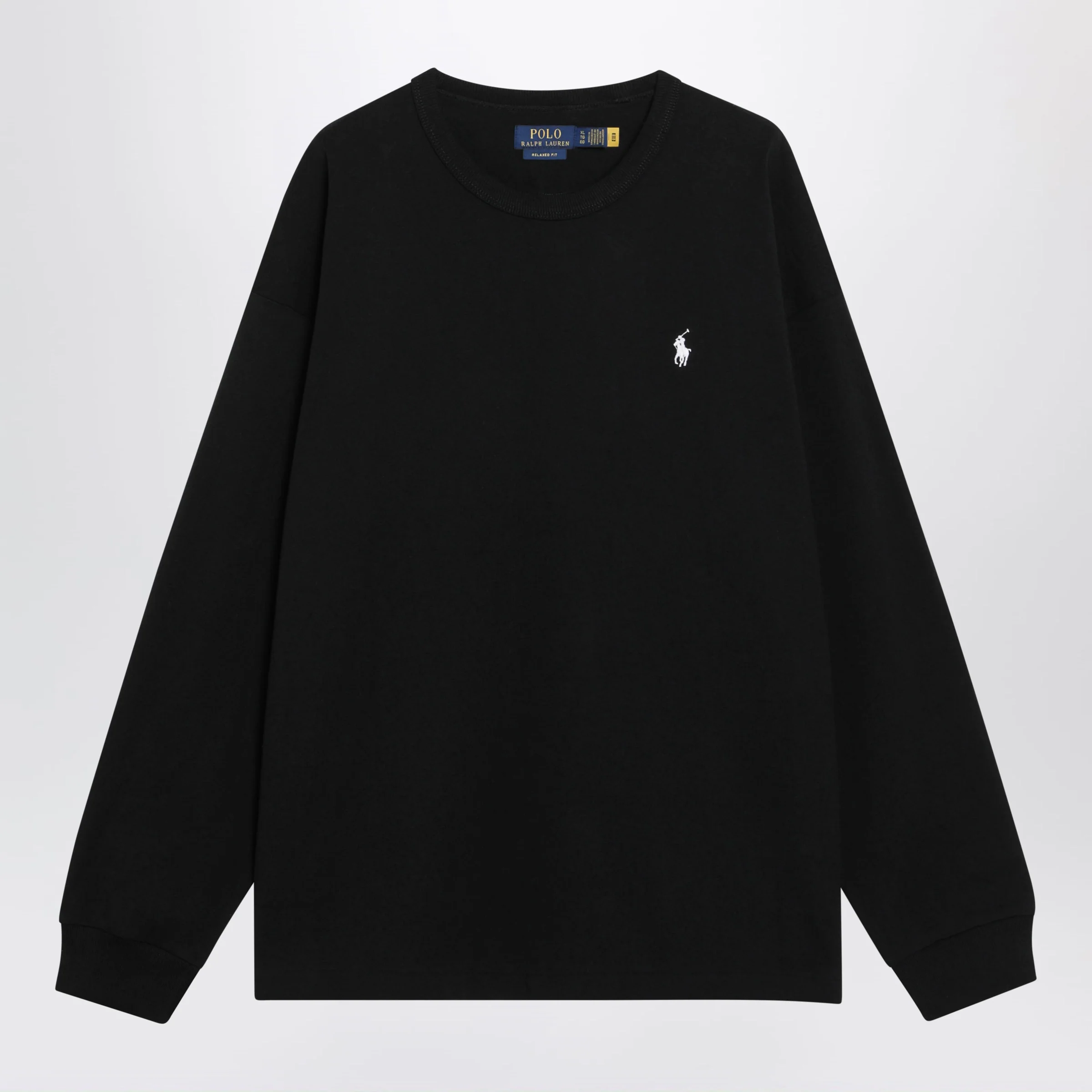 Polo Ralph Lauren Black cotton Relaxed-Fit crewneck sweatshirt