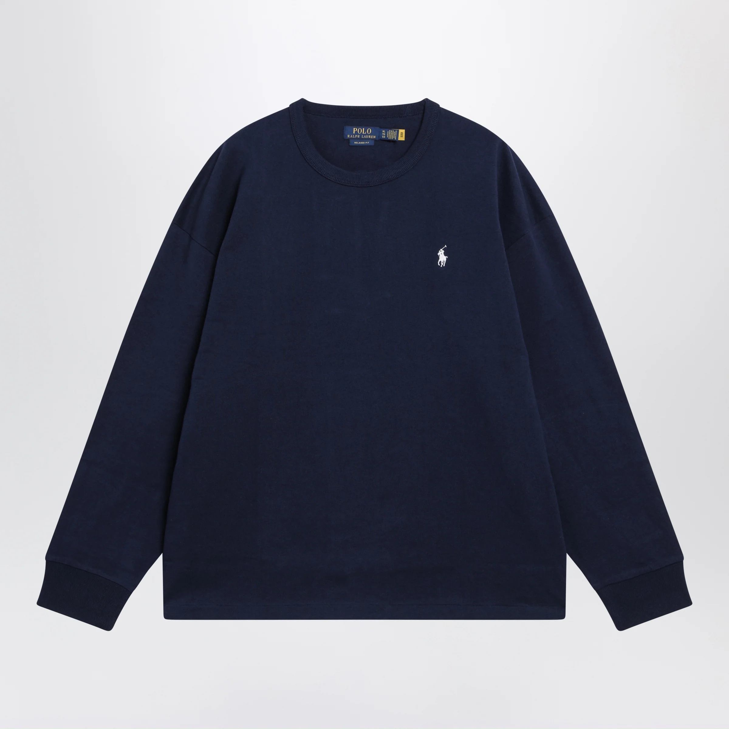 Polo Ralph Lauren Navy cotton Relaxed-Fit crewneck sweatshirt