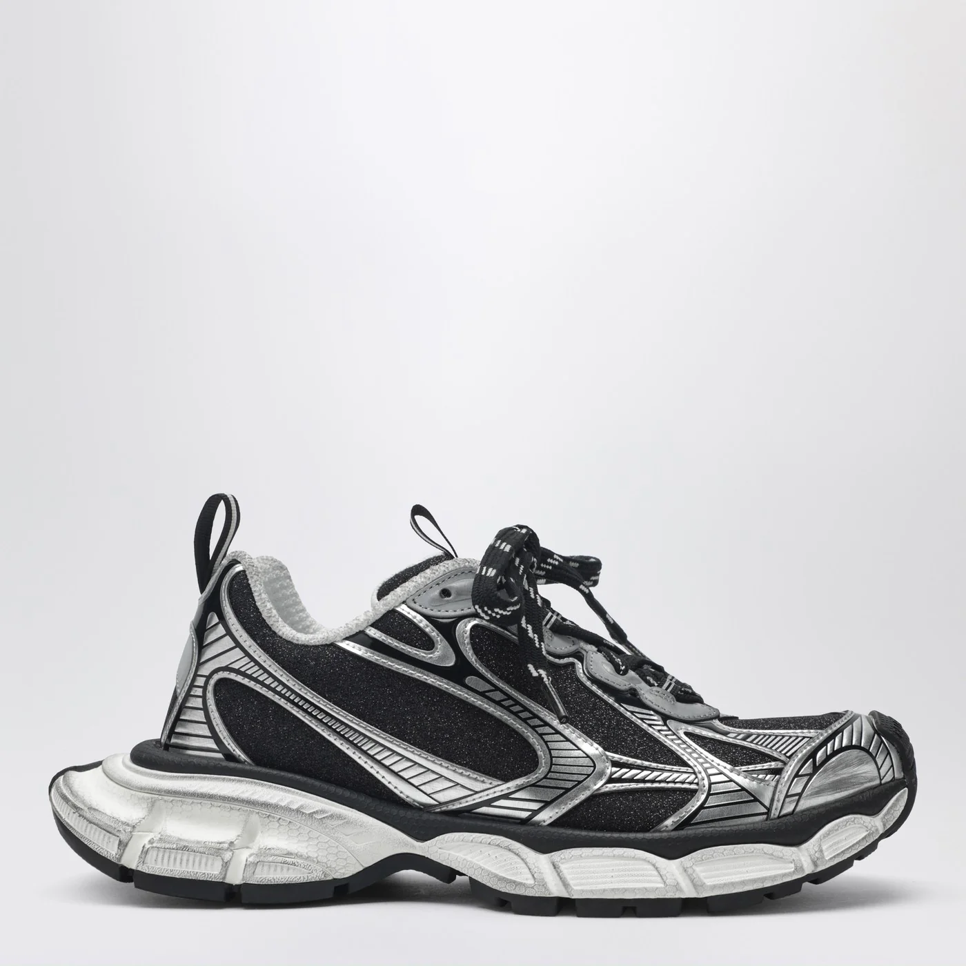 Balenciaga 3XL Sneakers in black and silver with glitter