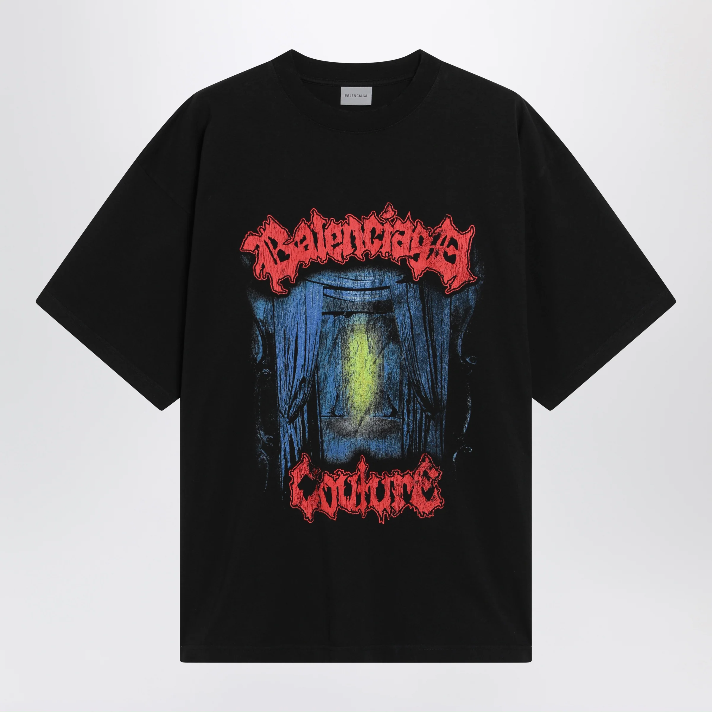 Balenciaga Salon de Couture cotton jersey T-shirt in black