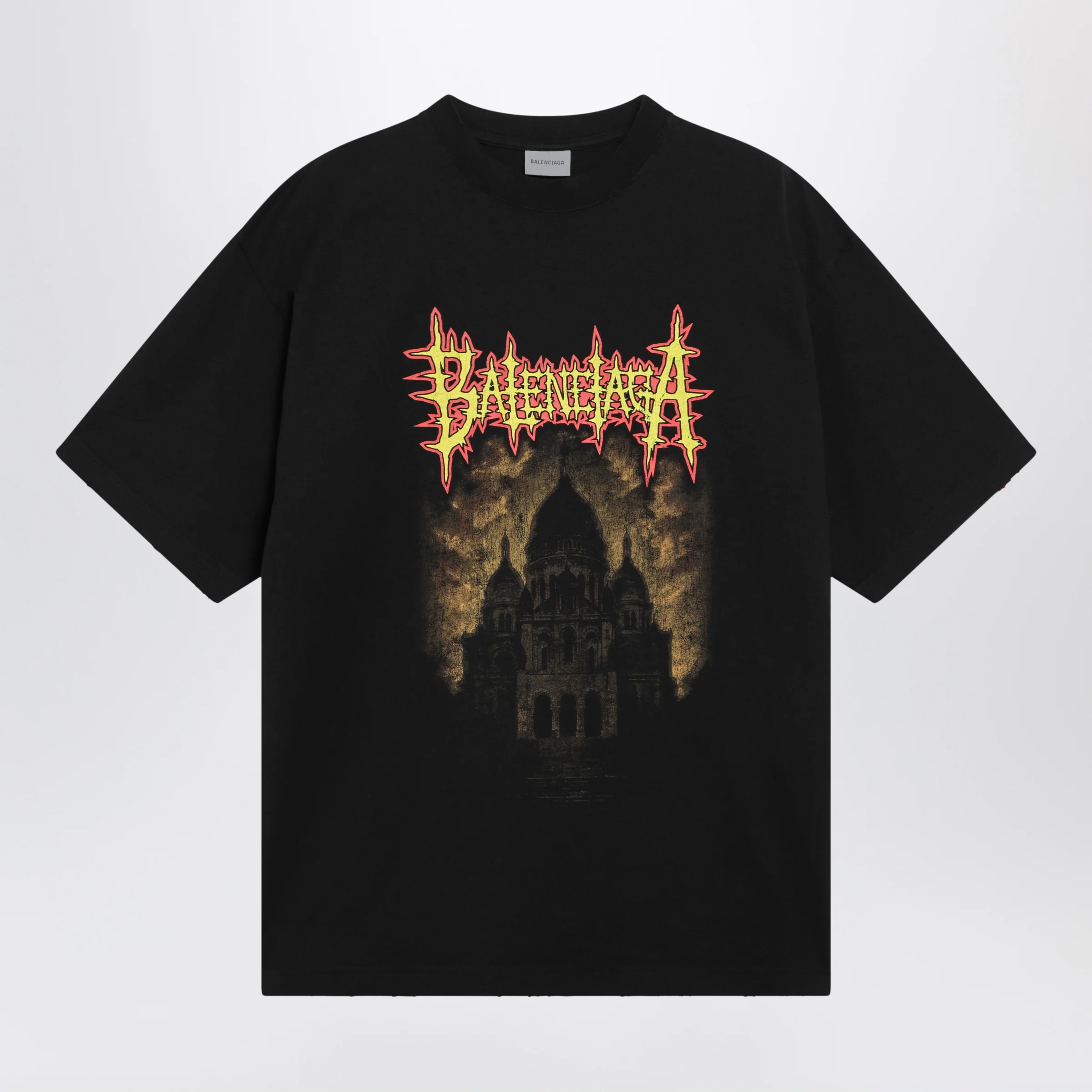 Balenciaga Black oversized T-shirt with logo print