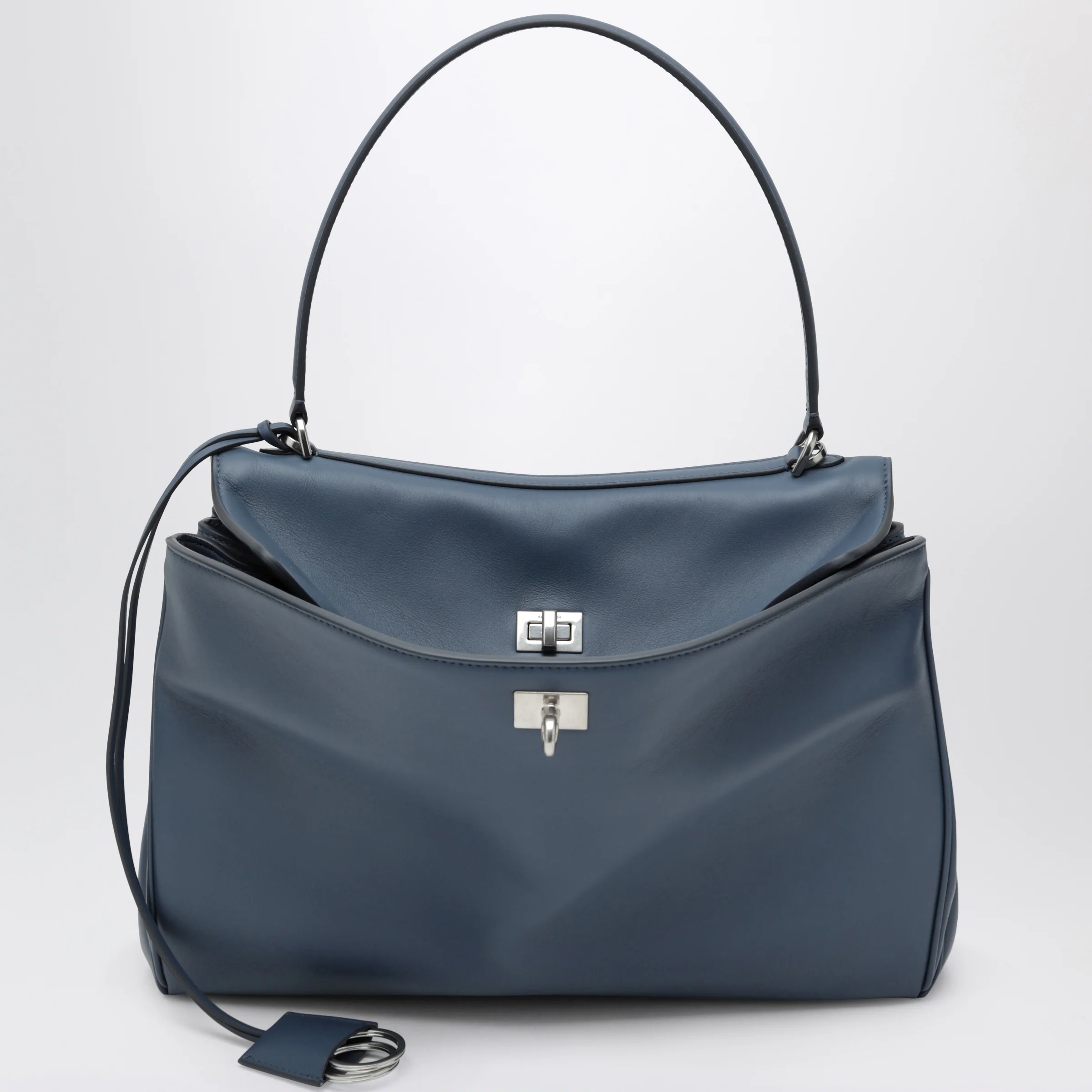 Balenciaga Rodeo medium light blue smooth calfskin bag