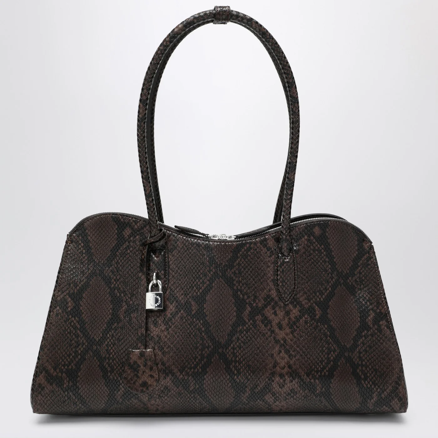 Stella McCartney Espresso snake-effect Ryder tote bag