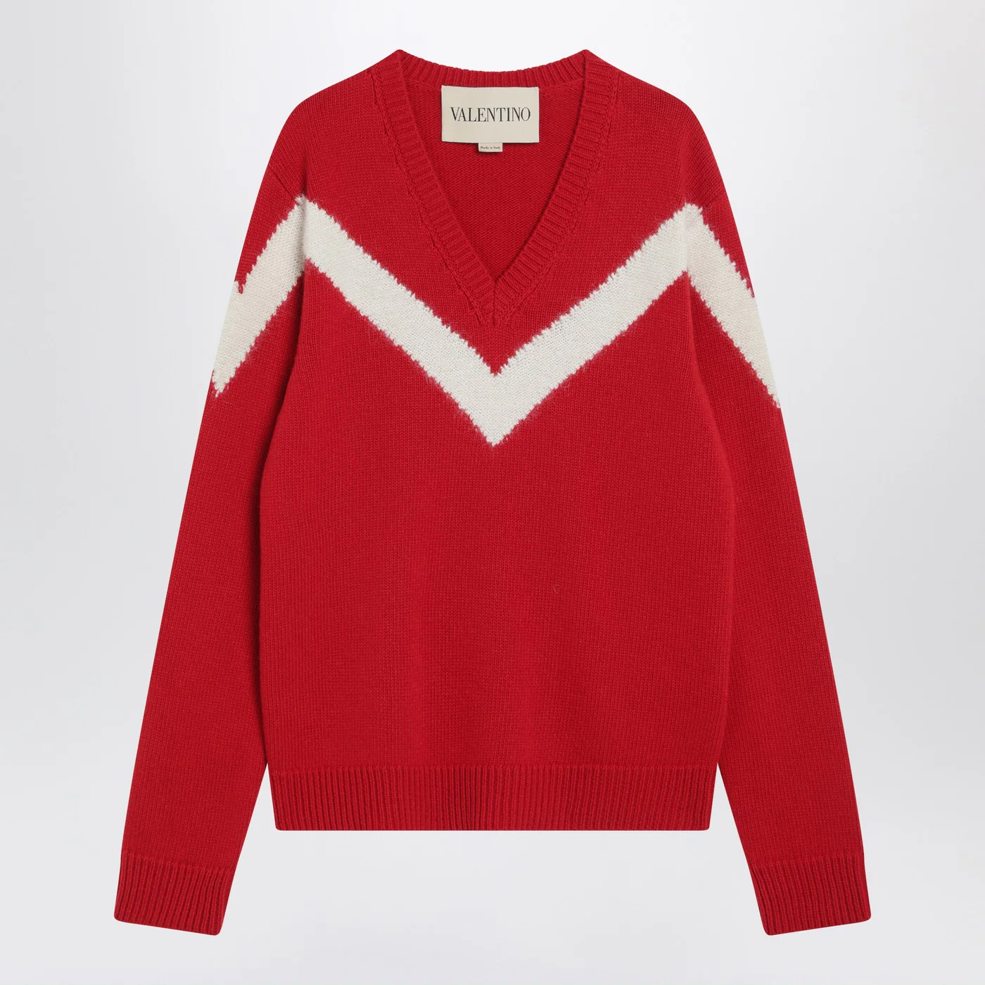 Valentino Red sweater with Vlogo on bow