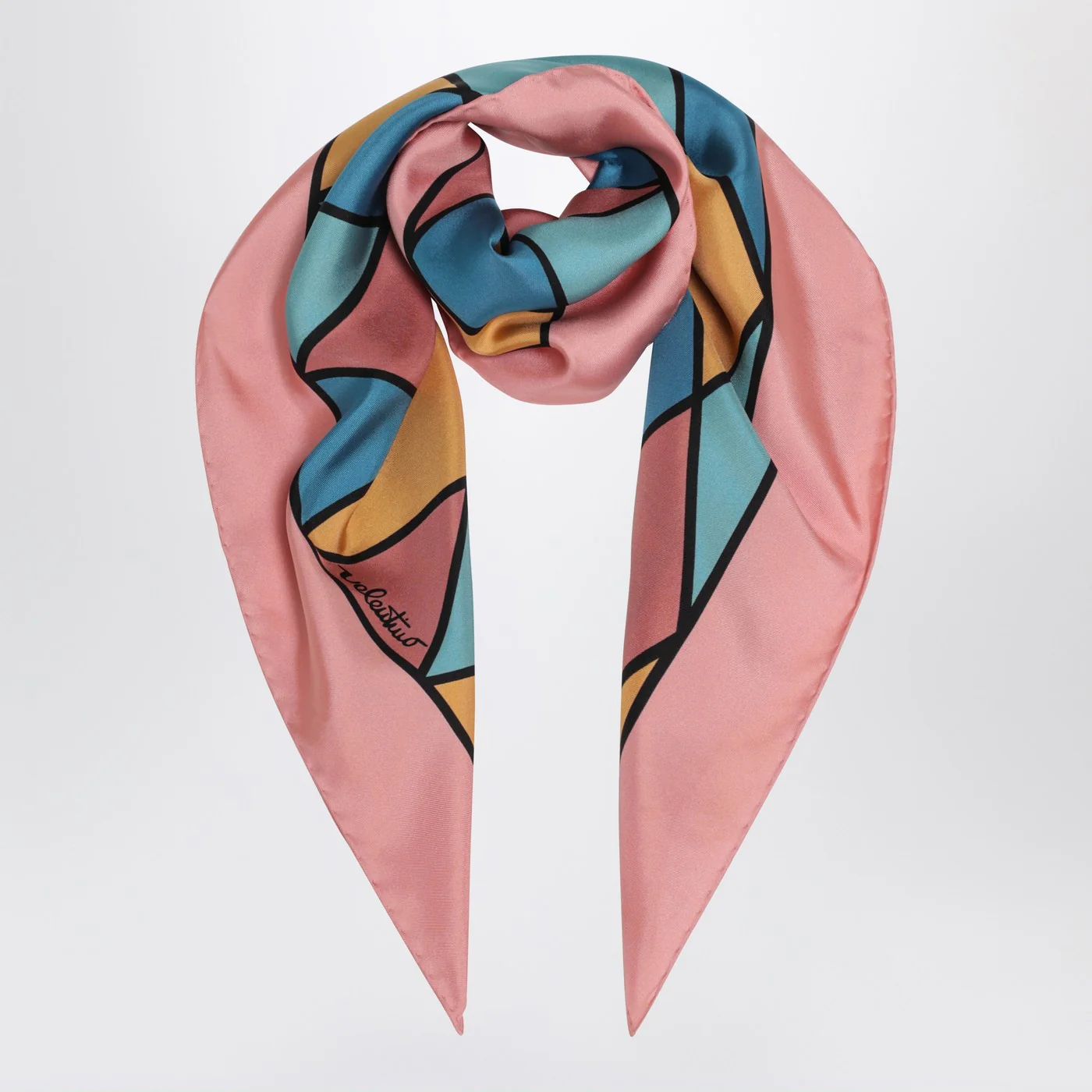 Valentino Garavani Silk scarf with colorful diamond pattern