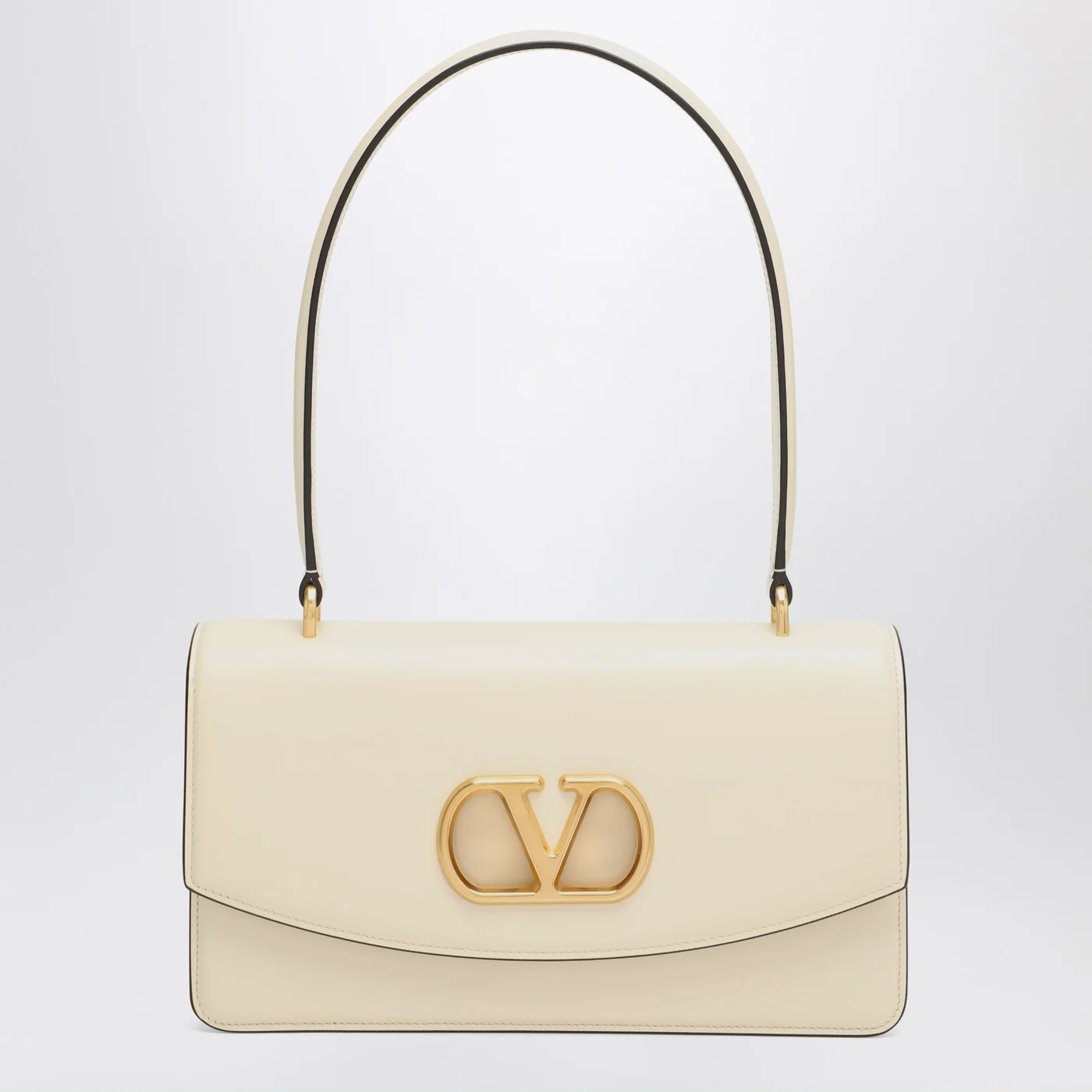 Valentino Garavani Vain bag in butter White glossy calfskin
