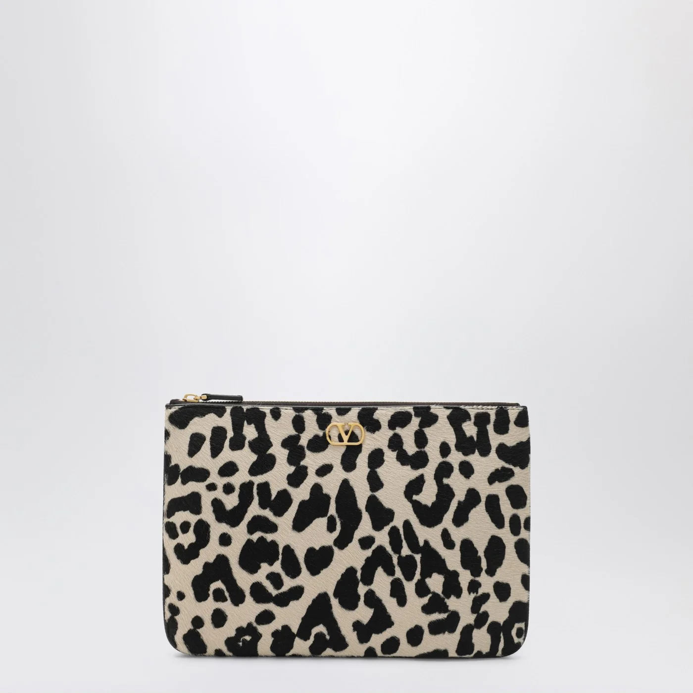 Valentino Garavani Animal-print pony-effect VLogo Signature pouch