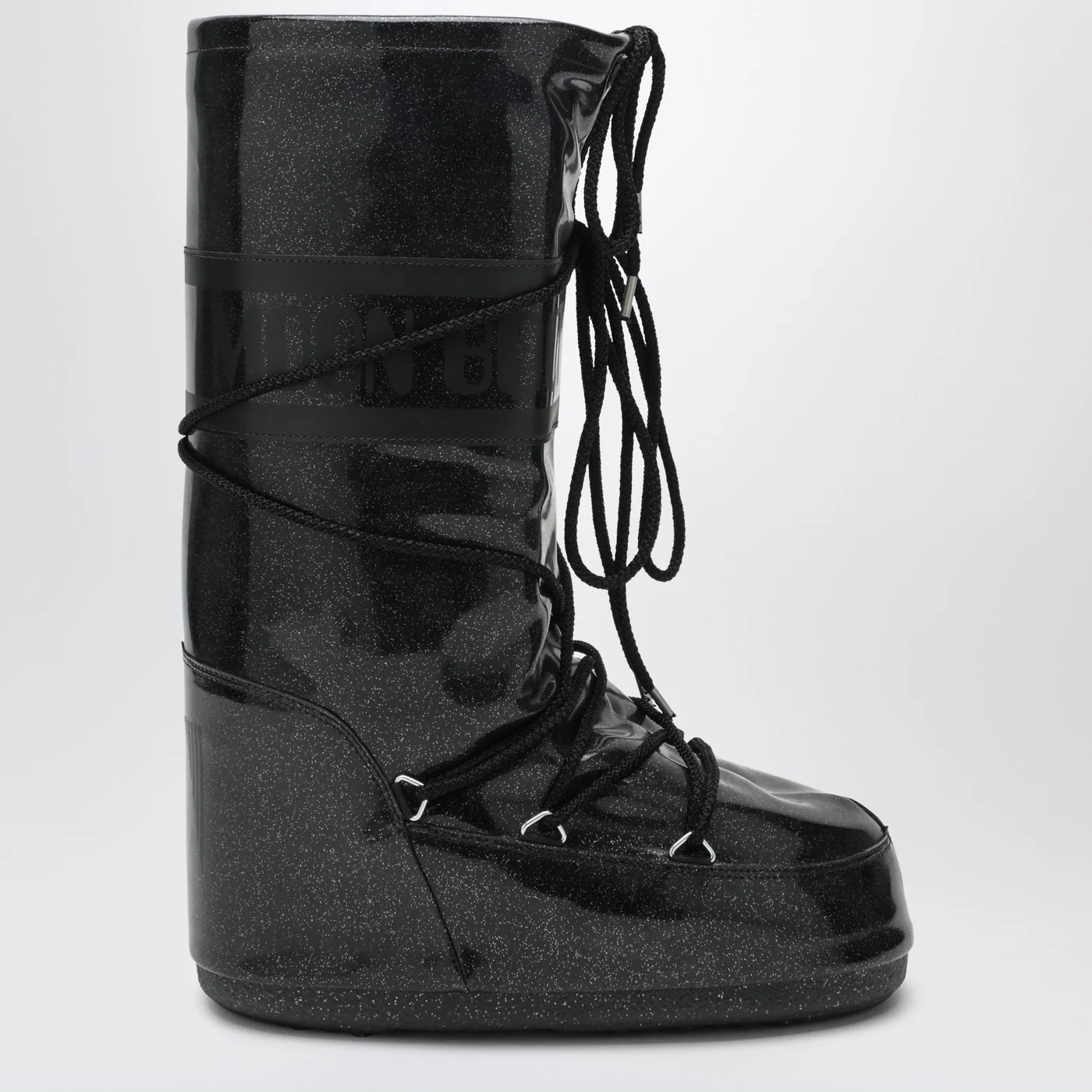 Moon Boot Black Icon Glitter boots