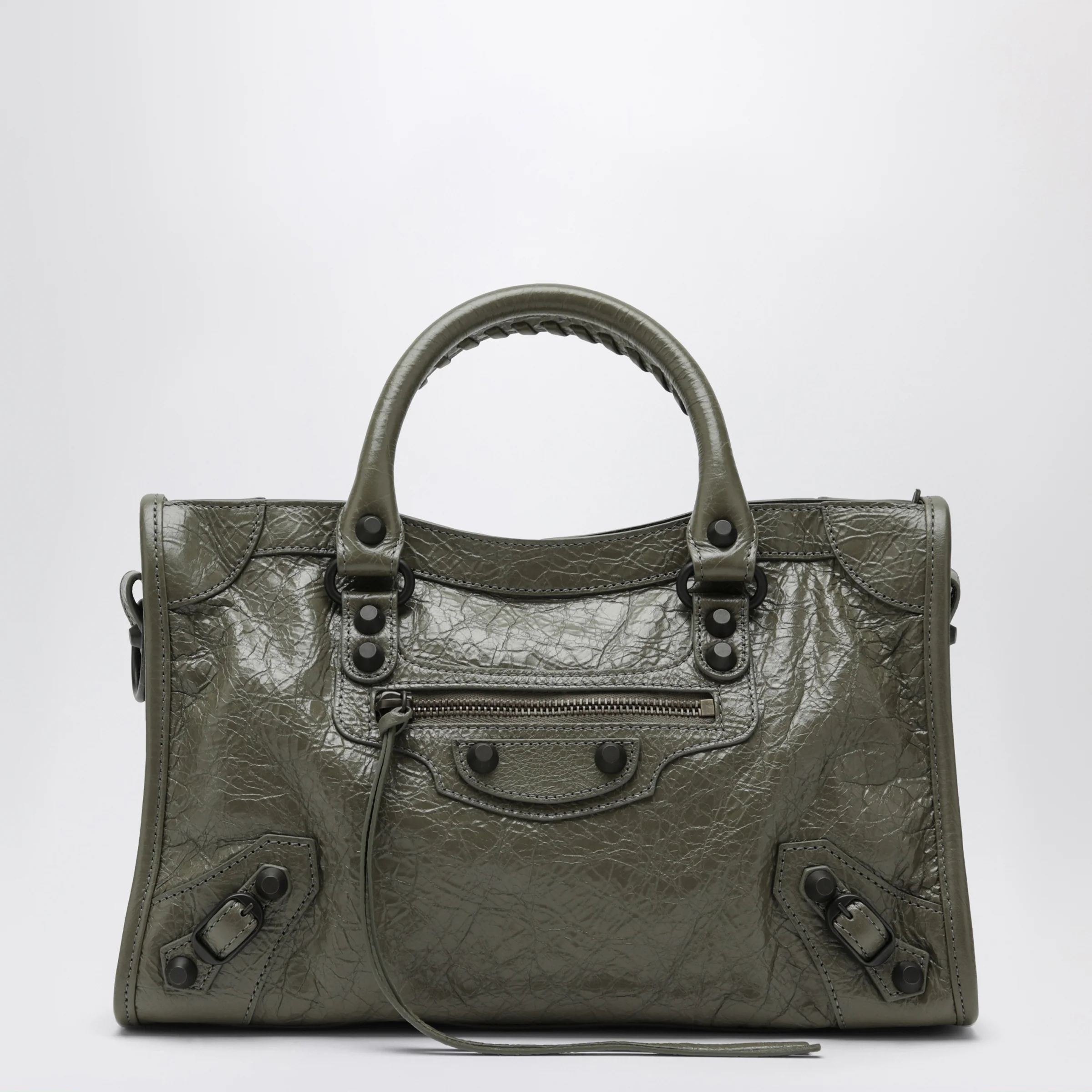 Balenciaga Le City small tote bag in military green