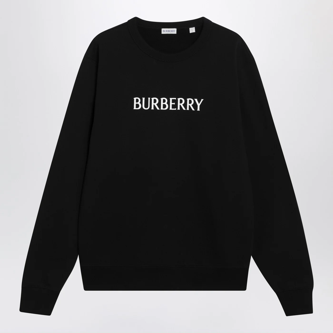 Burberry Black slim cotton terry-effect sweatshirt