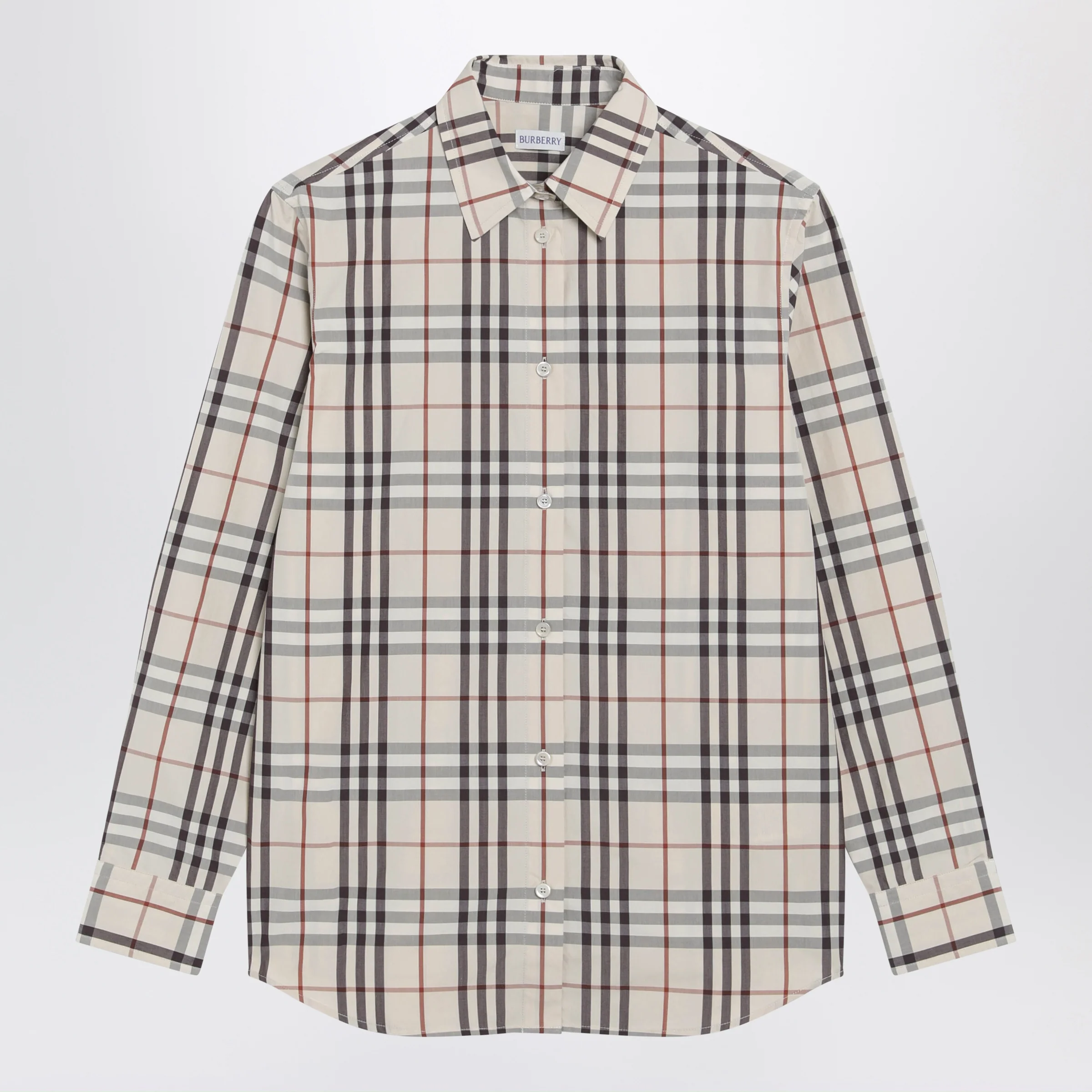 Beige Check shirt by Burberry