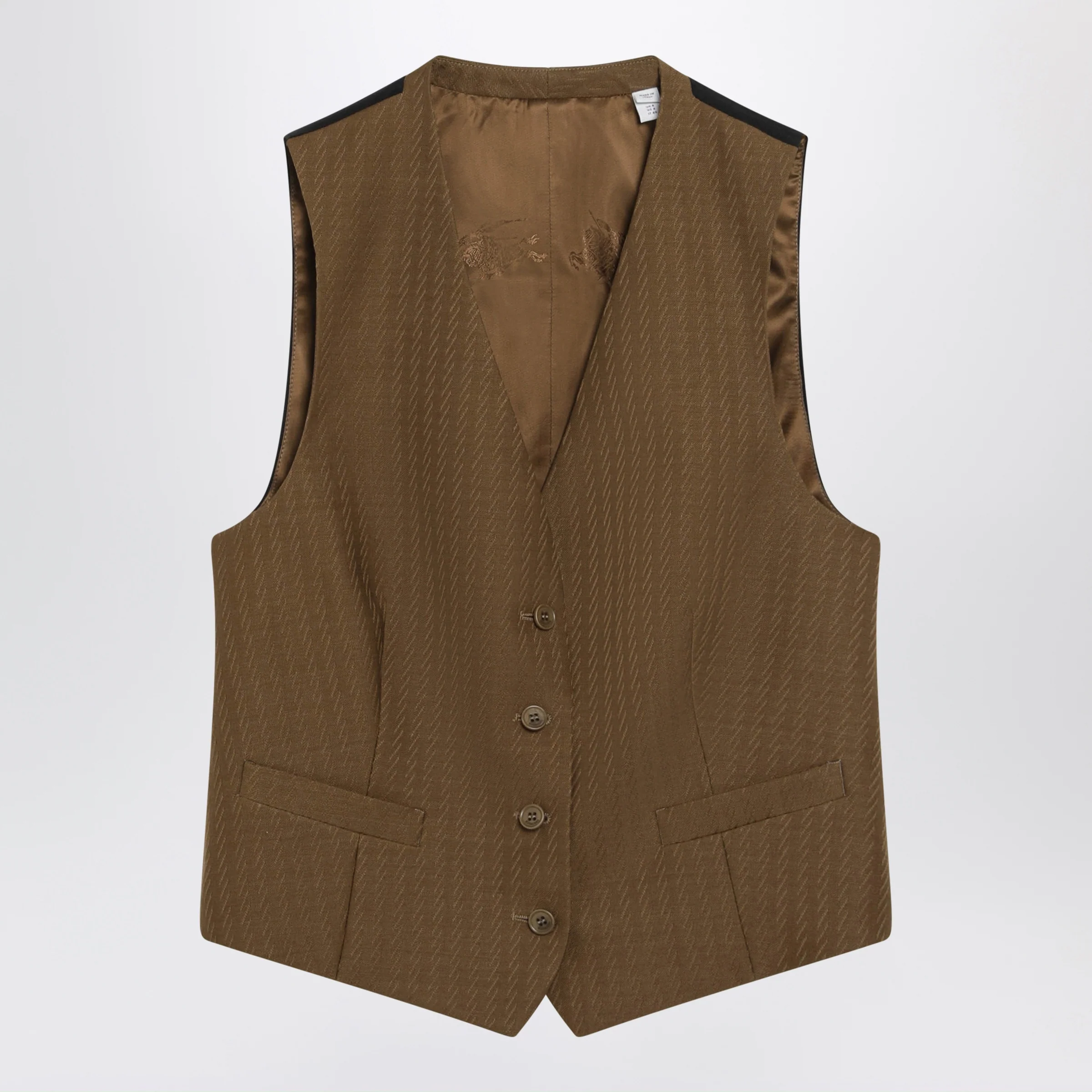 Brown wool and mohair vest by Burberry