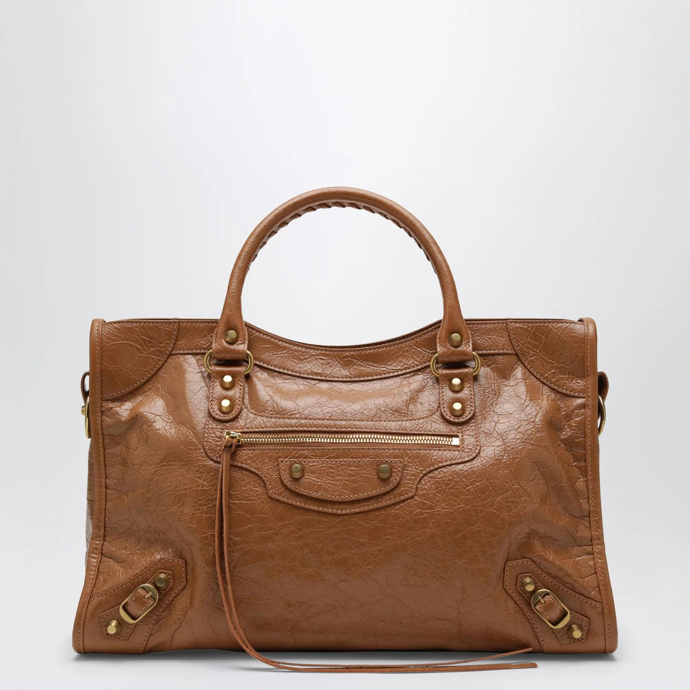 Balenciaga Le City medium bag in camel/antique gold