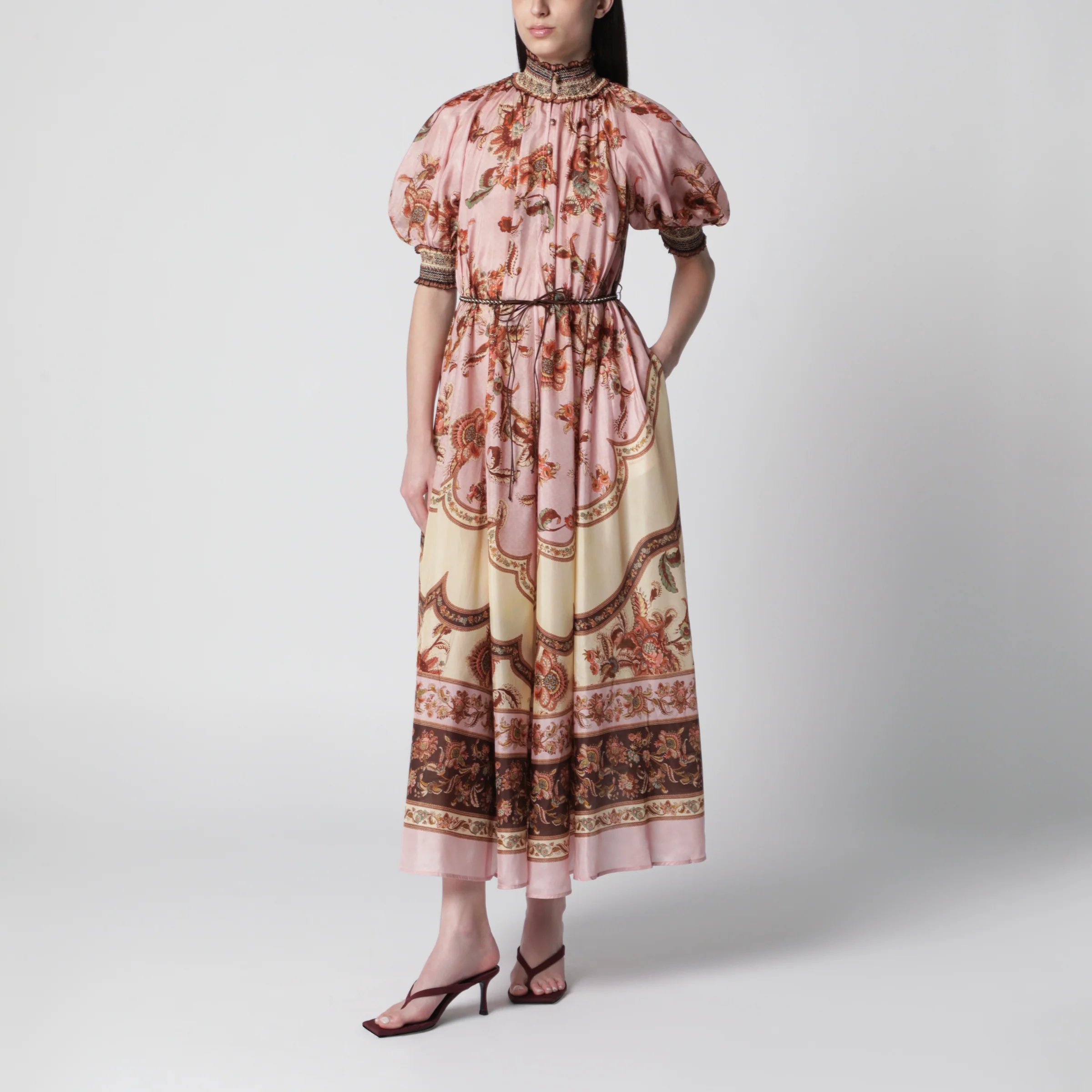 ZIMMERMANN Purple Aster puff-sleeve maxi dress