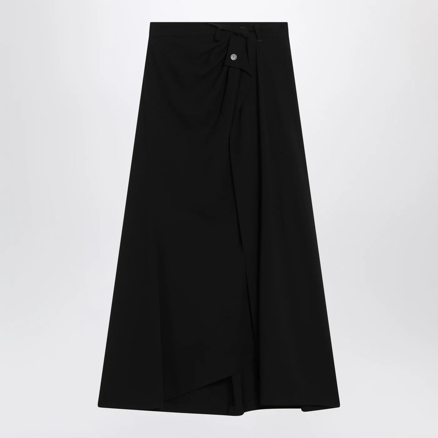 Balenciaga Draped black skirt in crêpe