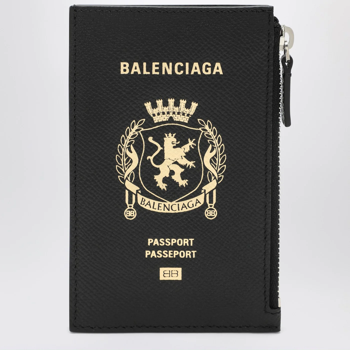 Balenciaga Black leather passport holder and wallet