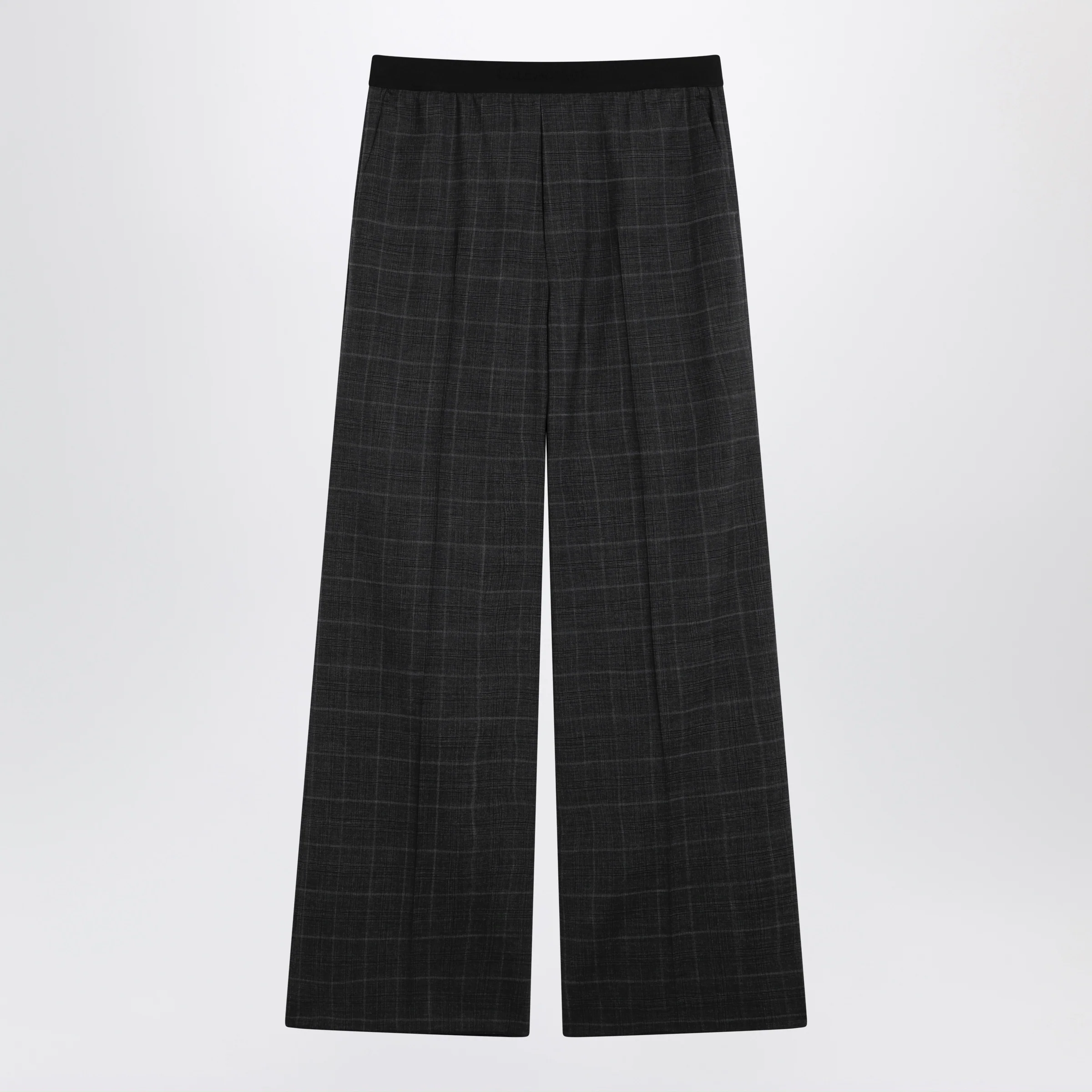 Balenciaga Dark grey tartan trousers