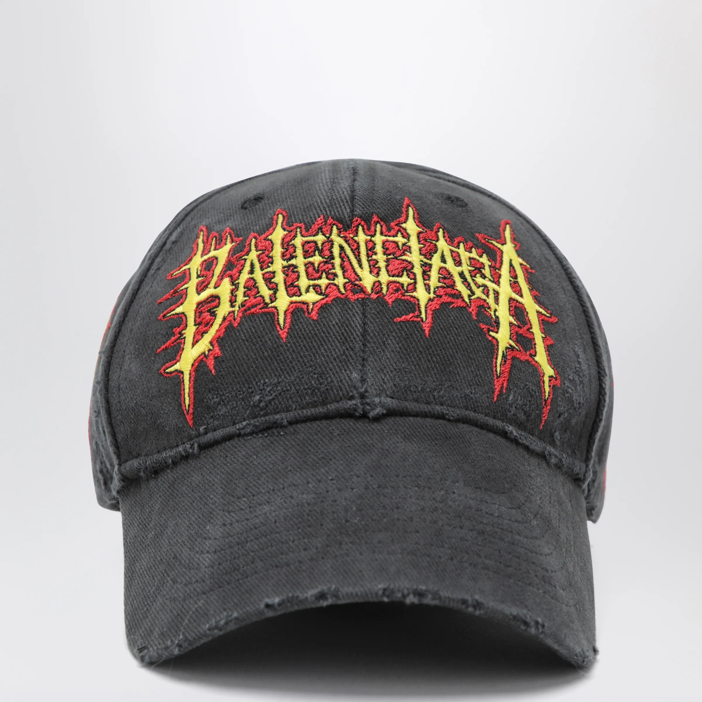 Balenciaga Sacré Cœur cotton drill baseball cap in faded black