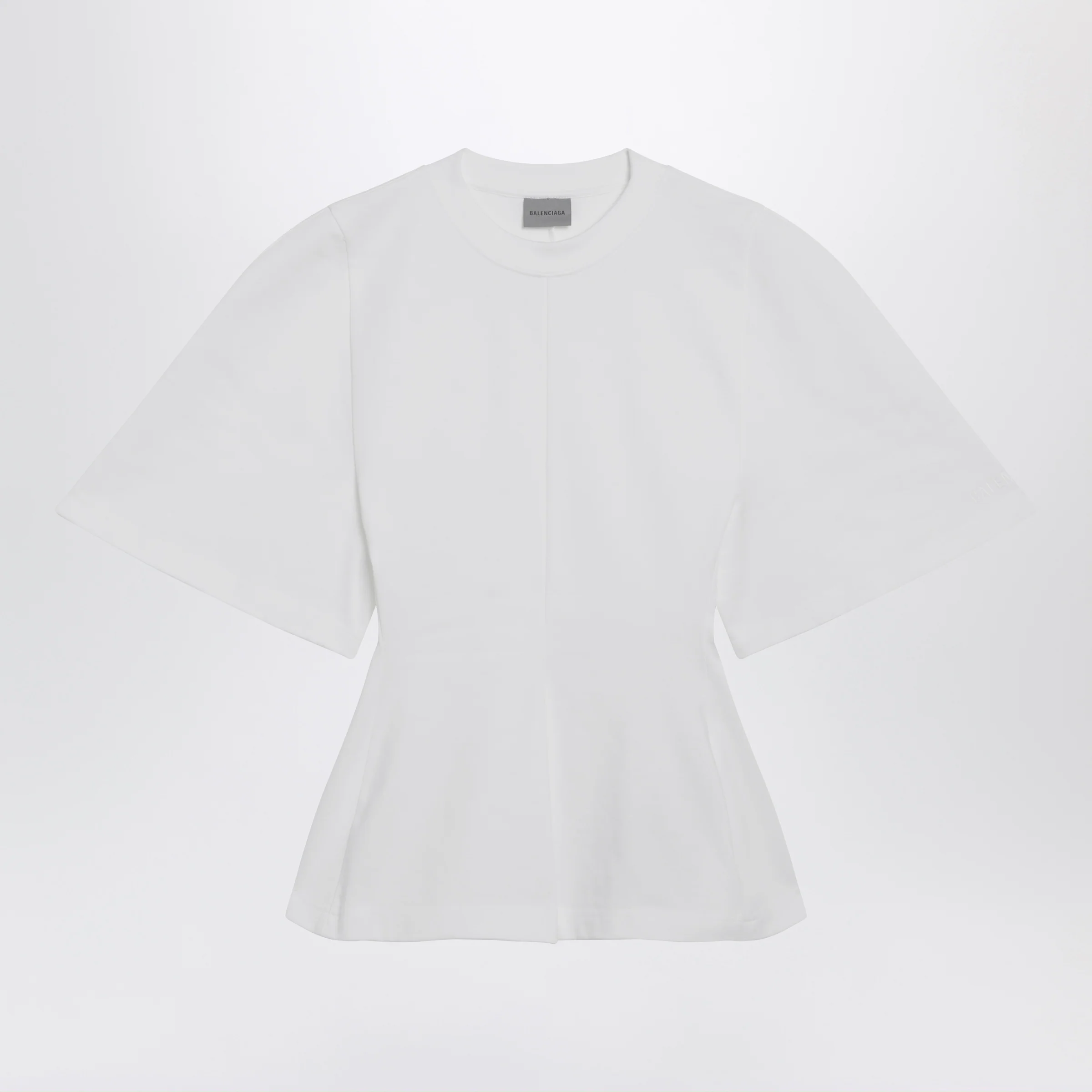 Balenciaga Shaped T-shirt in heavy cotton jersey in white