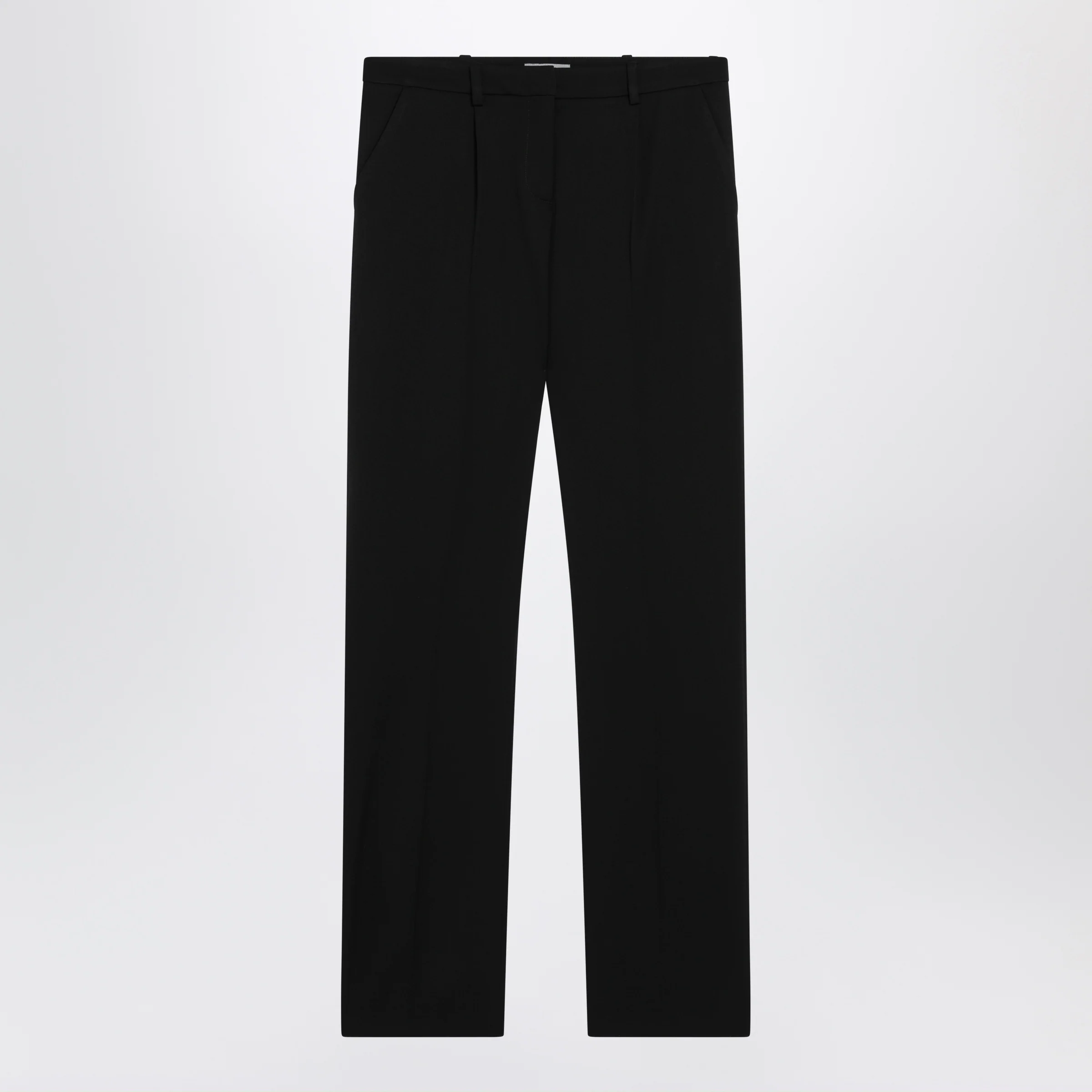 Balenciaga Slim tailored trousers in stretch wool twill, black
