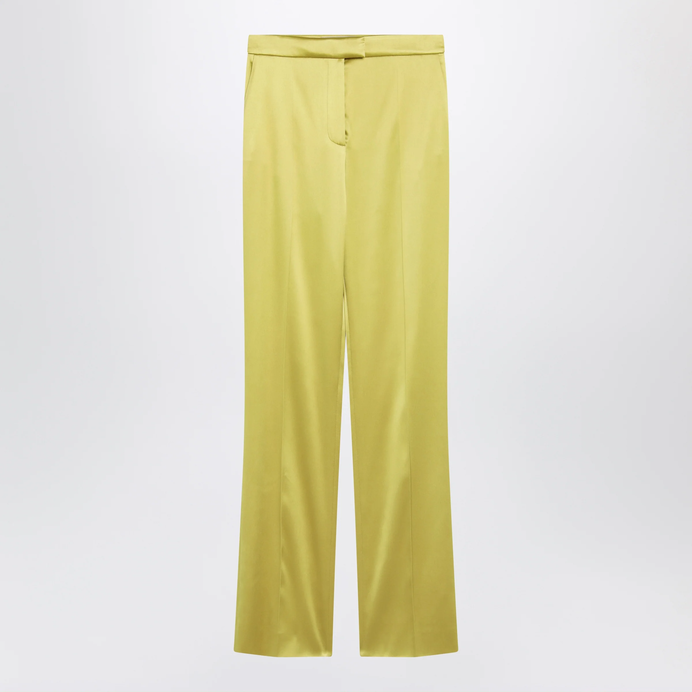 Valentino Avocado-colored trousers in shiny silk blend