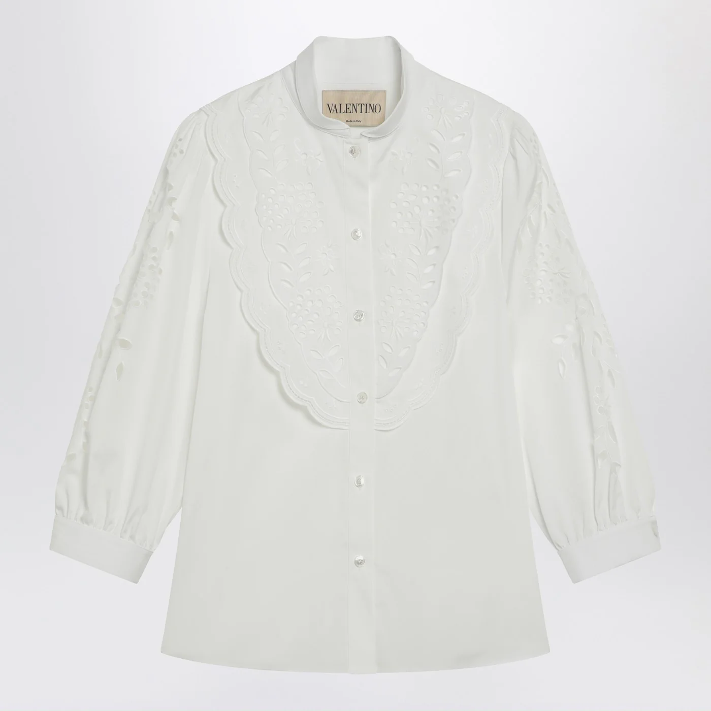 Valentino White shirt with Sangallo embroidery