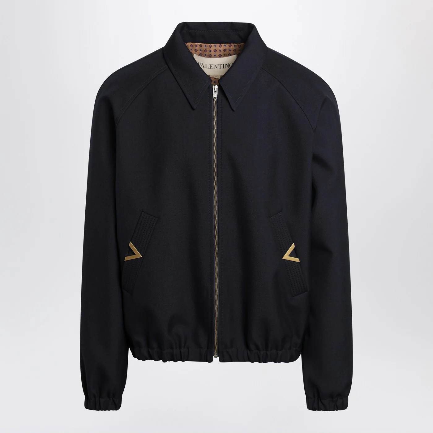 Valentino Navy bomber jacket with Vgold pockets